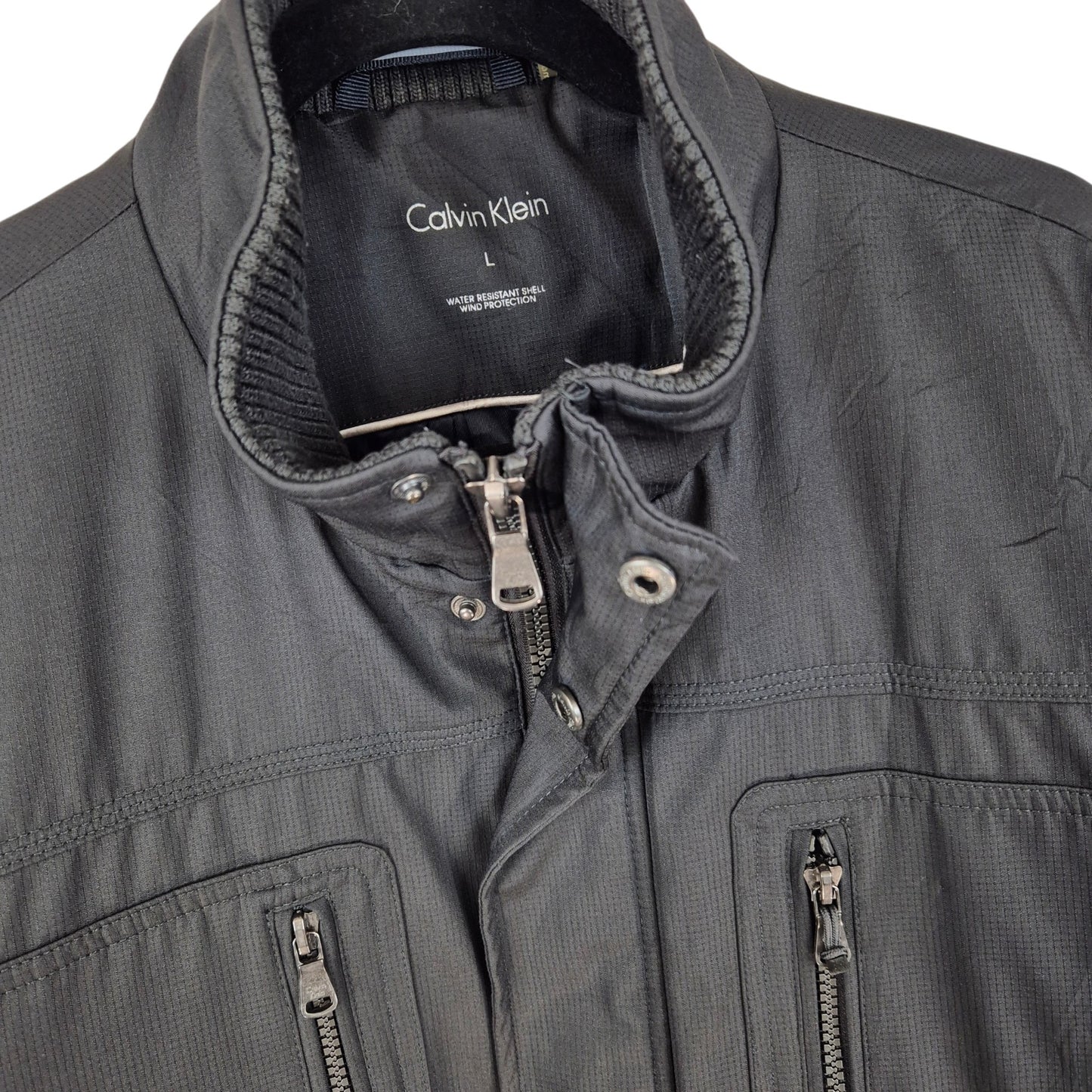 Calvin Klein Black Windbreaker Jacket Size 2XL