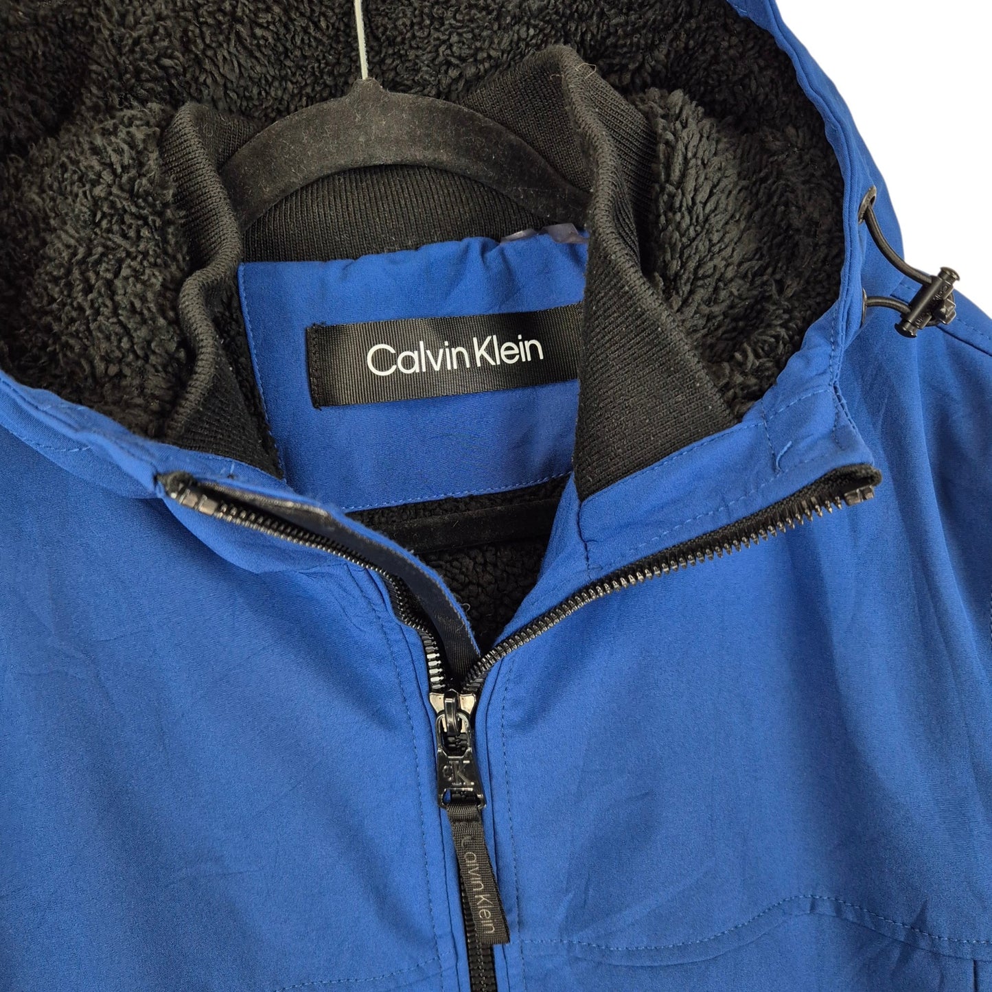 Calvin Klein Blue Heavy Fleece Insulated Jacket Size M