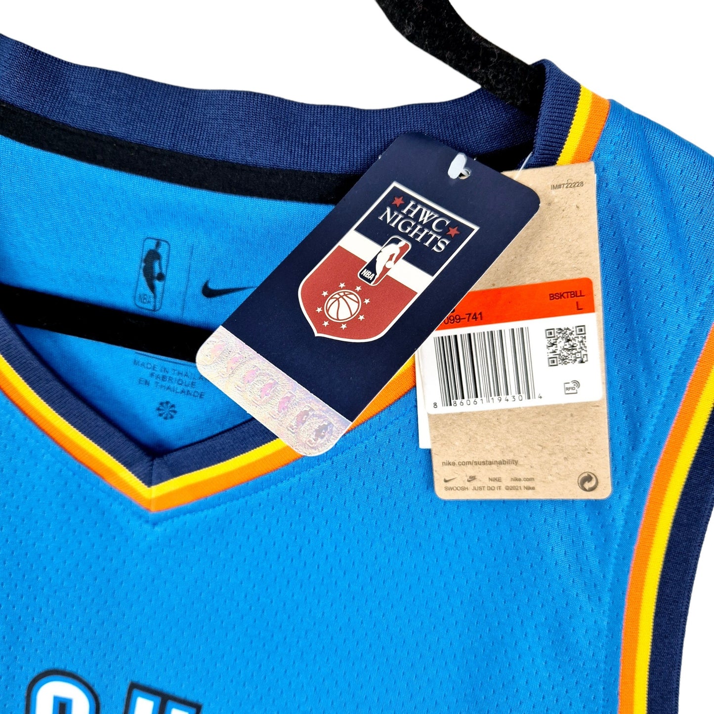 Nike NBA Oklahoma City Thunder Holmgren 7 Basketball Jersey Size L