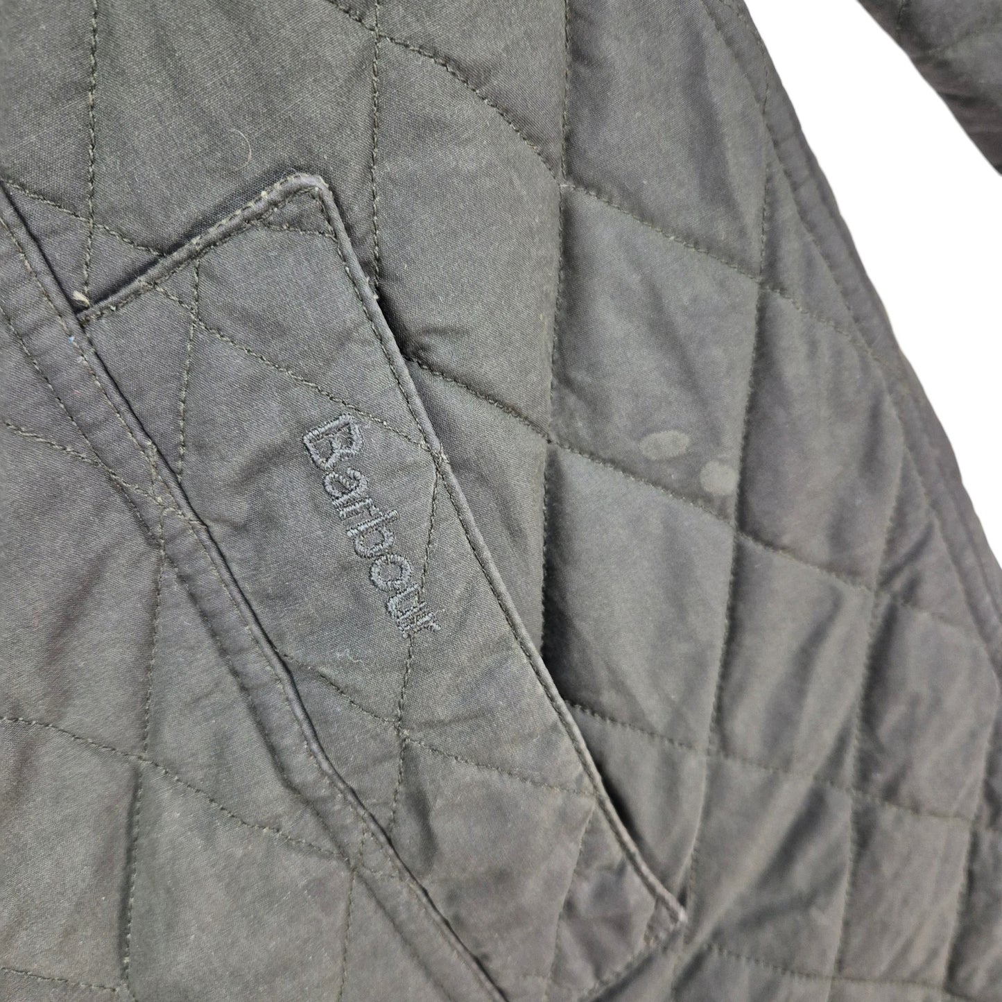 Barbour Womens Dark Green Padded Trench Coat Jacket Size S