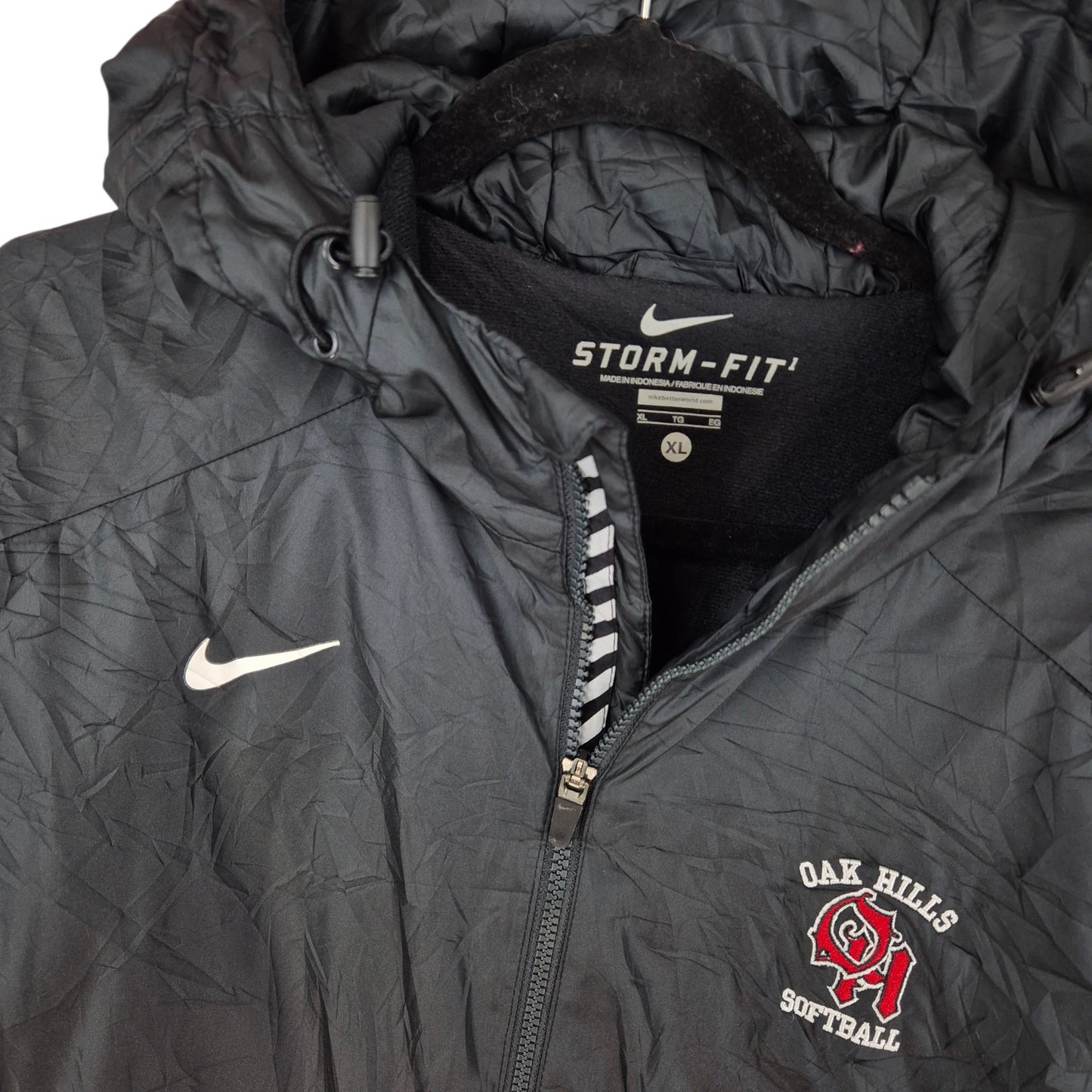 Nike Storm Fit Oak Hills Baseball Black Winter Jacket Size XL