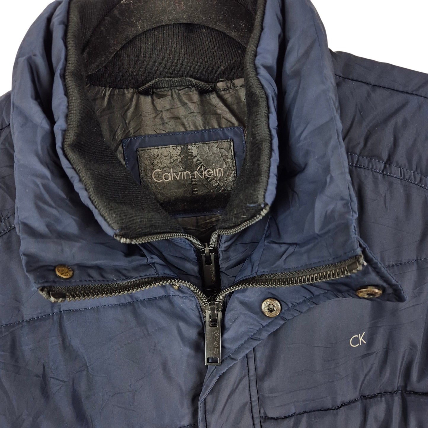 Calvin Klein Dark Blue Puffer Jacket Size L