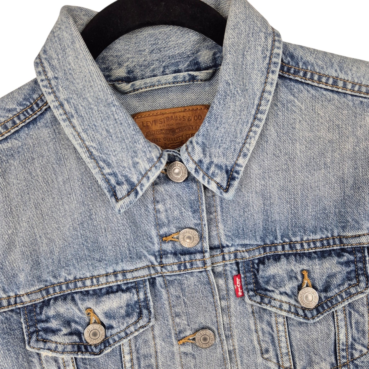 Levis Womens Blue Denim Button Jacket Size S
