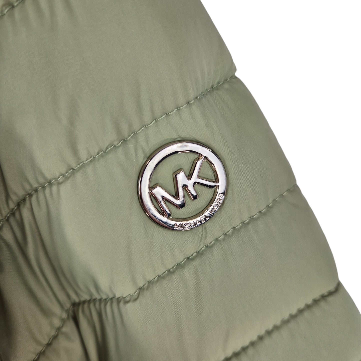Michael Kors Womens Green Padded Jacket Size M