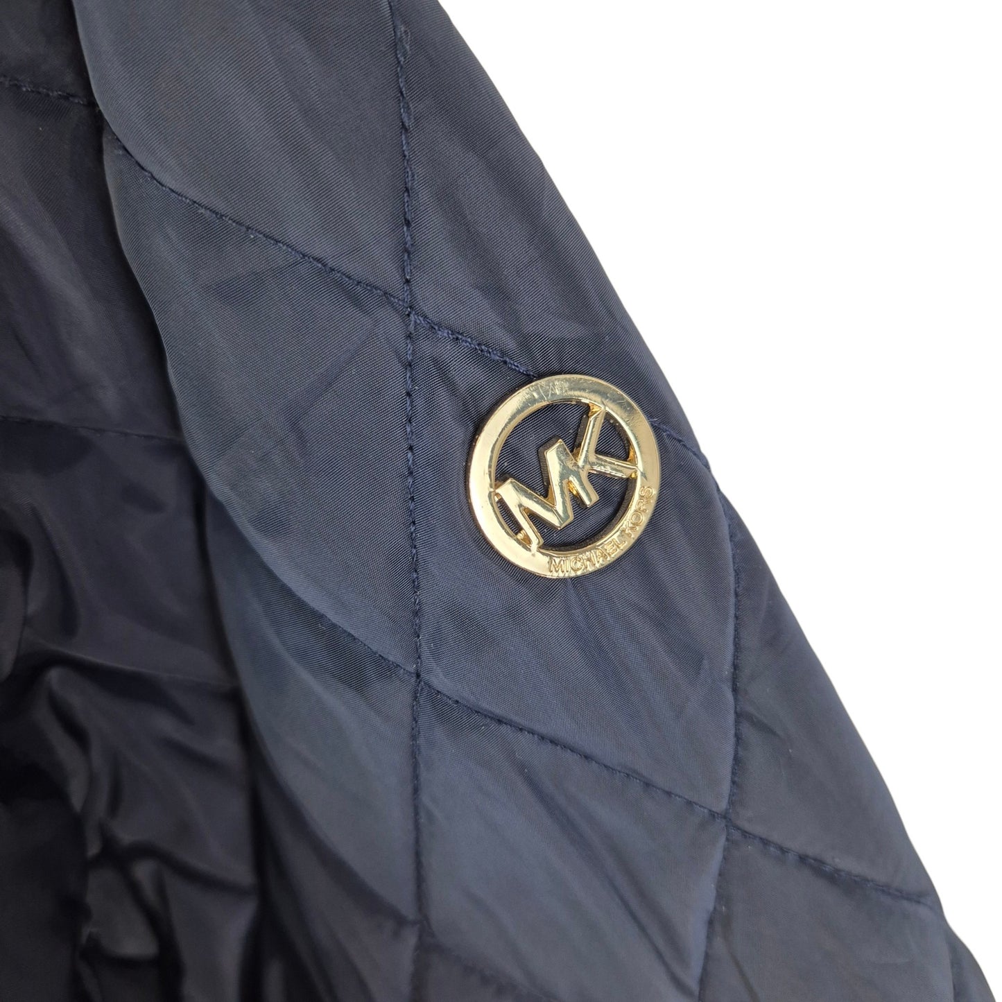 Michael Kors Womens Dark Blue Padded Jacket Size M