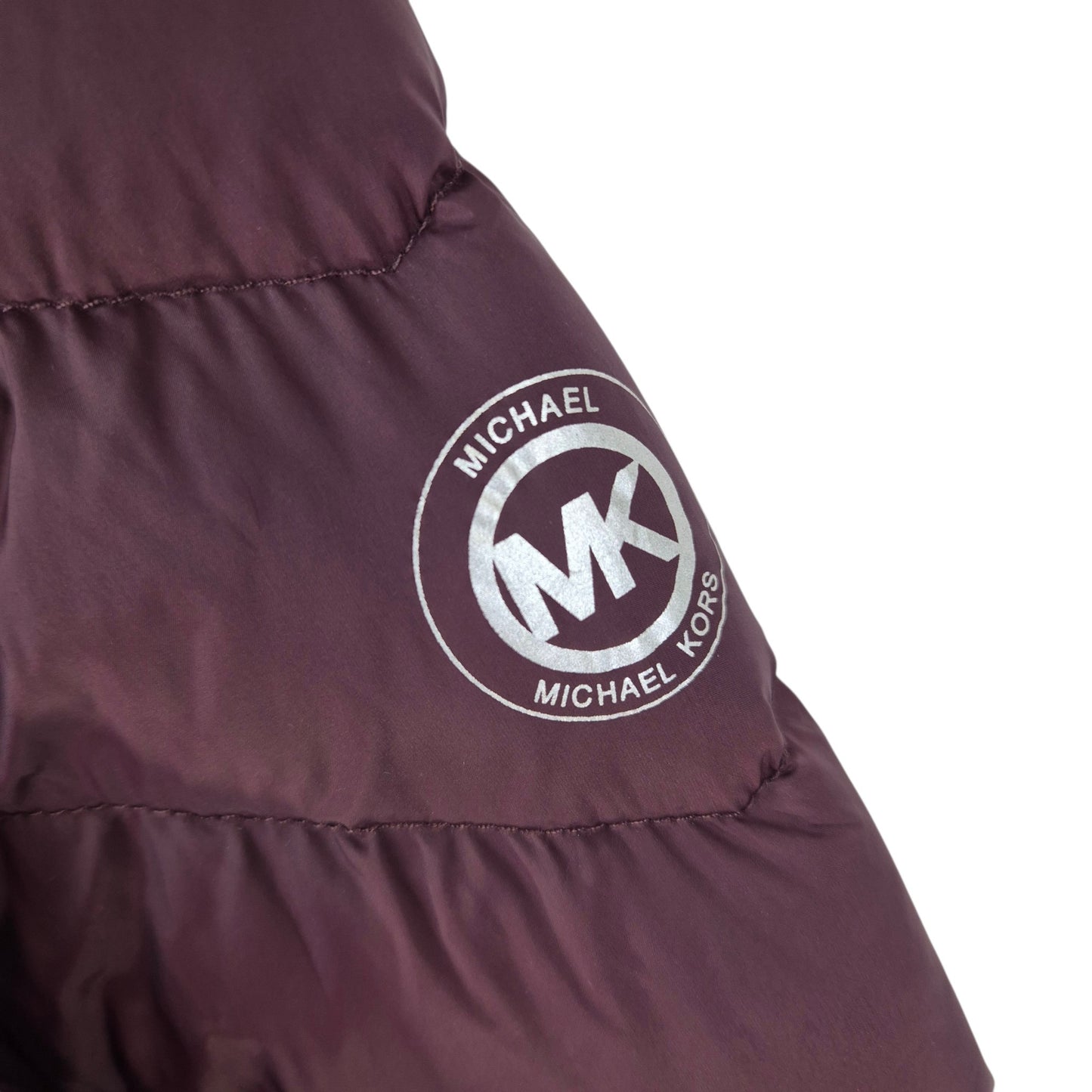 Michael Kors Womens Burgundy Padded Jacket Size M
