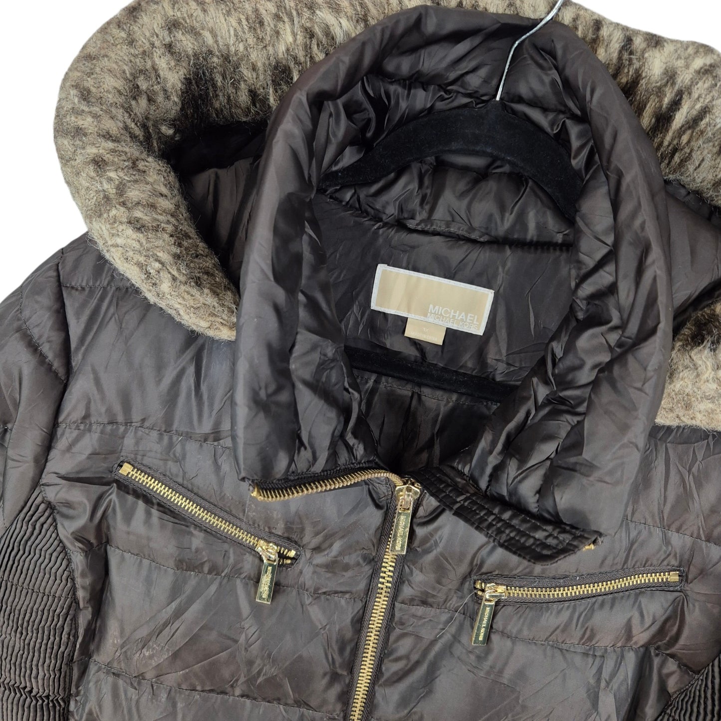 Michael Kors Dark Brown Heavy Padded Jacket Size XL