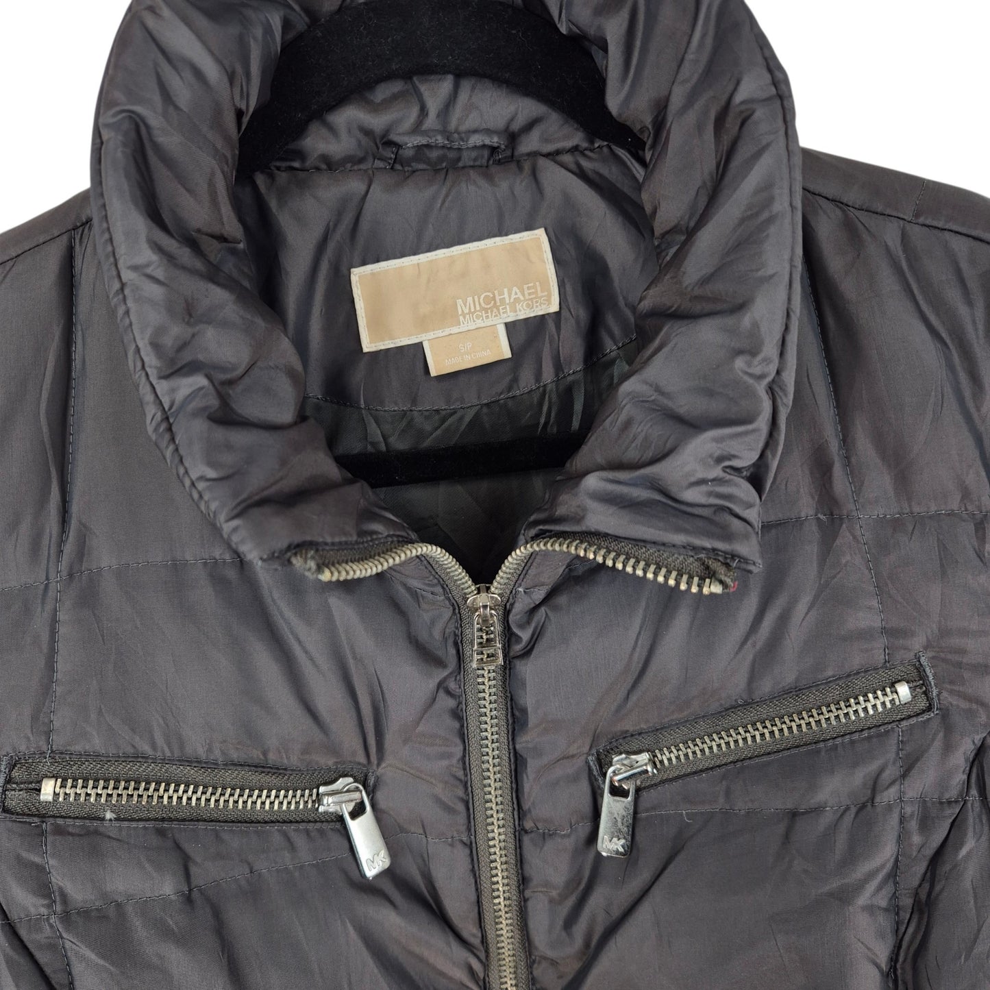 Michael Kors Womens Grey Down Jacket Size S