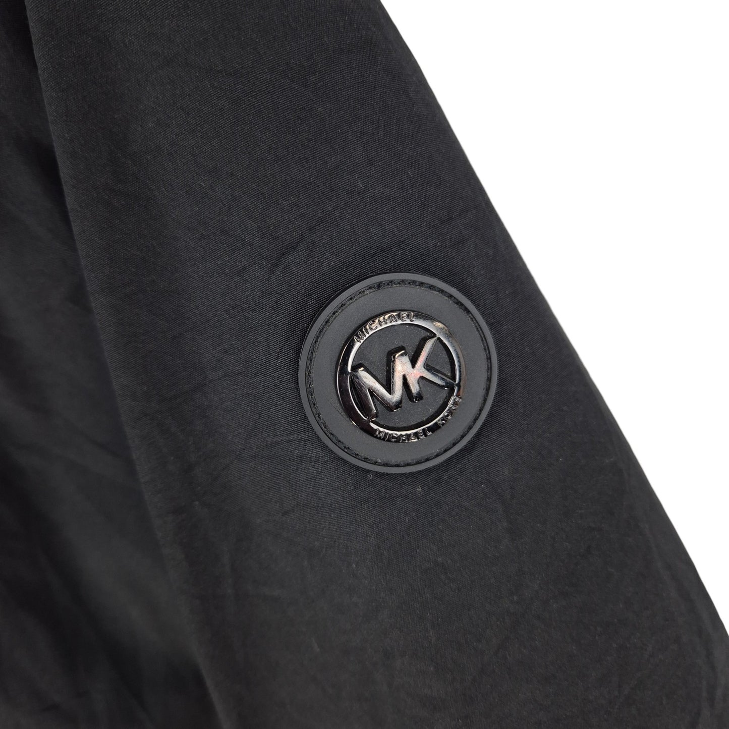 Michael Kors Black Heavy Quilted Trench Coat Jacket Size S