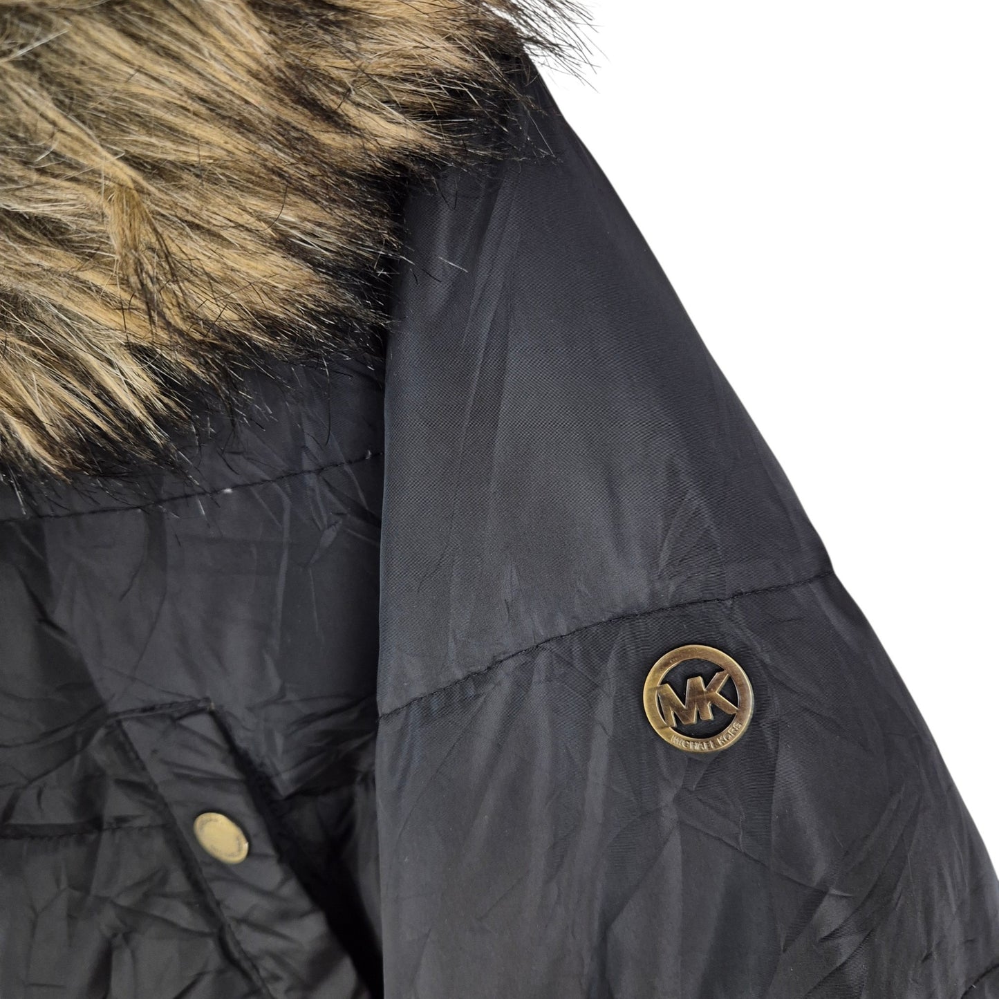 Michael Kors Womens Black Heavy Puffer Jacket Size XL
