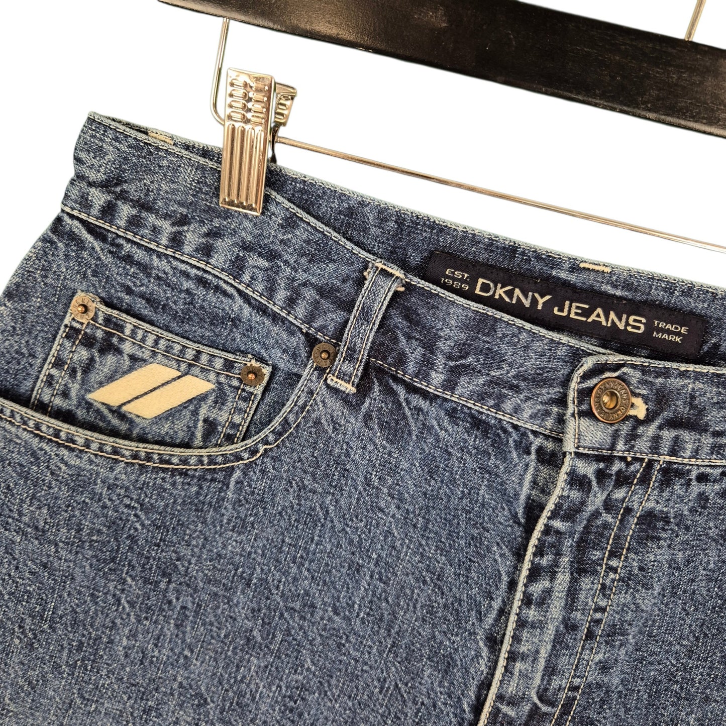 Vintage DKNY Jeans 90's Blue Denim Shorts W32