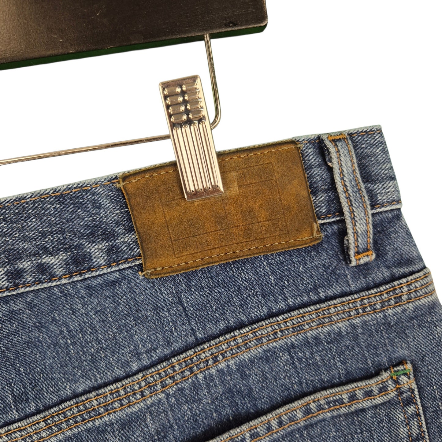 Vintage Tommy Hilfiger 90's Blue Carpenter Denim Shorts W34