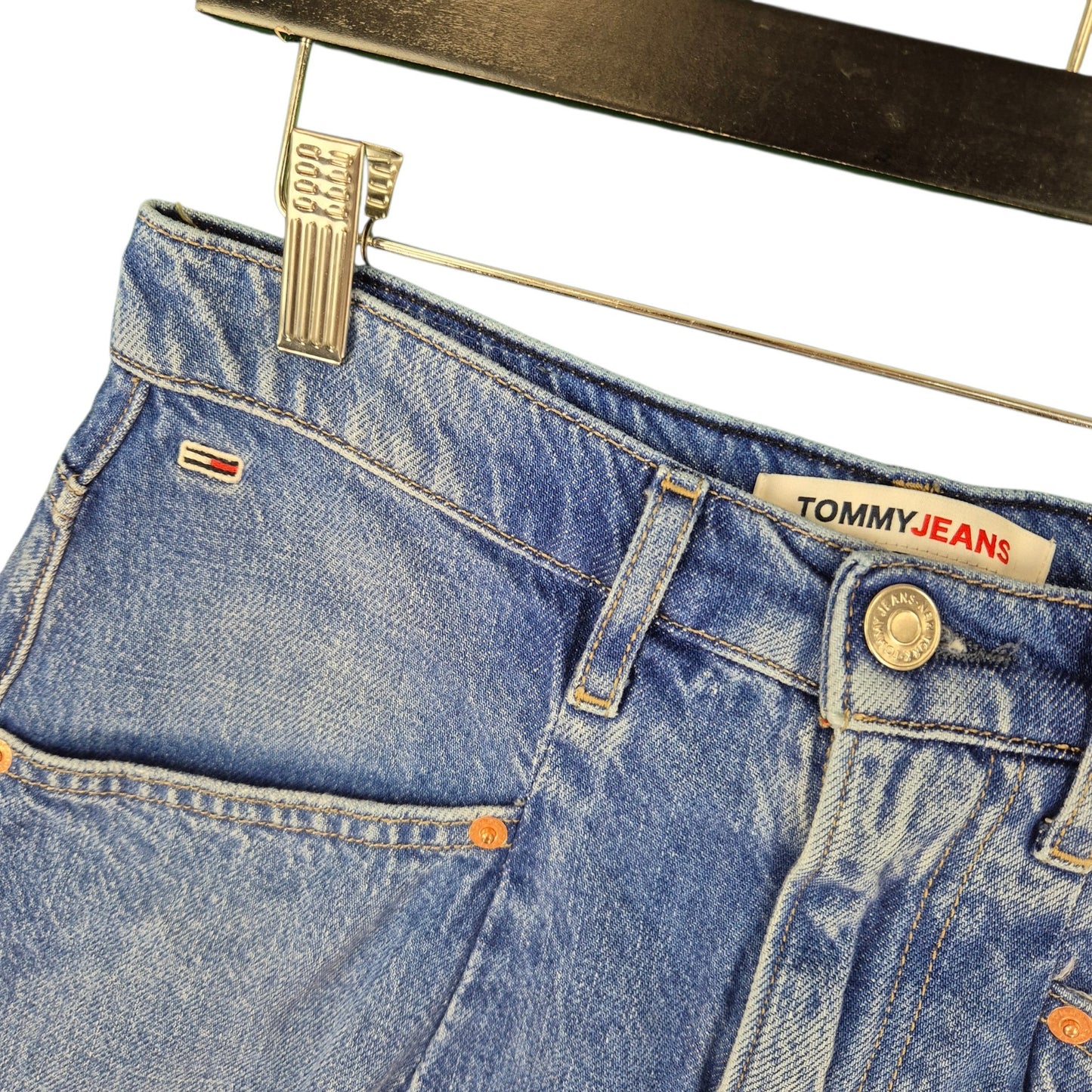 Tommy Jeans Womens Blue Denim Skirt W29