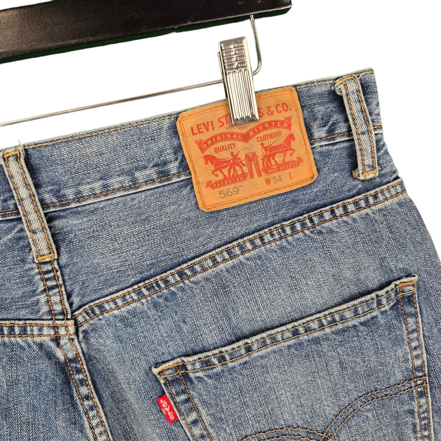 Levis 569 Jeans Blue Denim Shorts W34