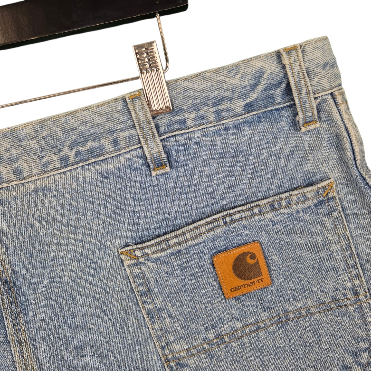Vintage Carhartt 80's Blue USA Carpenter Denim Shorts W44