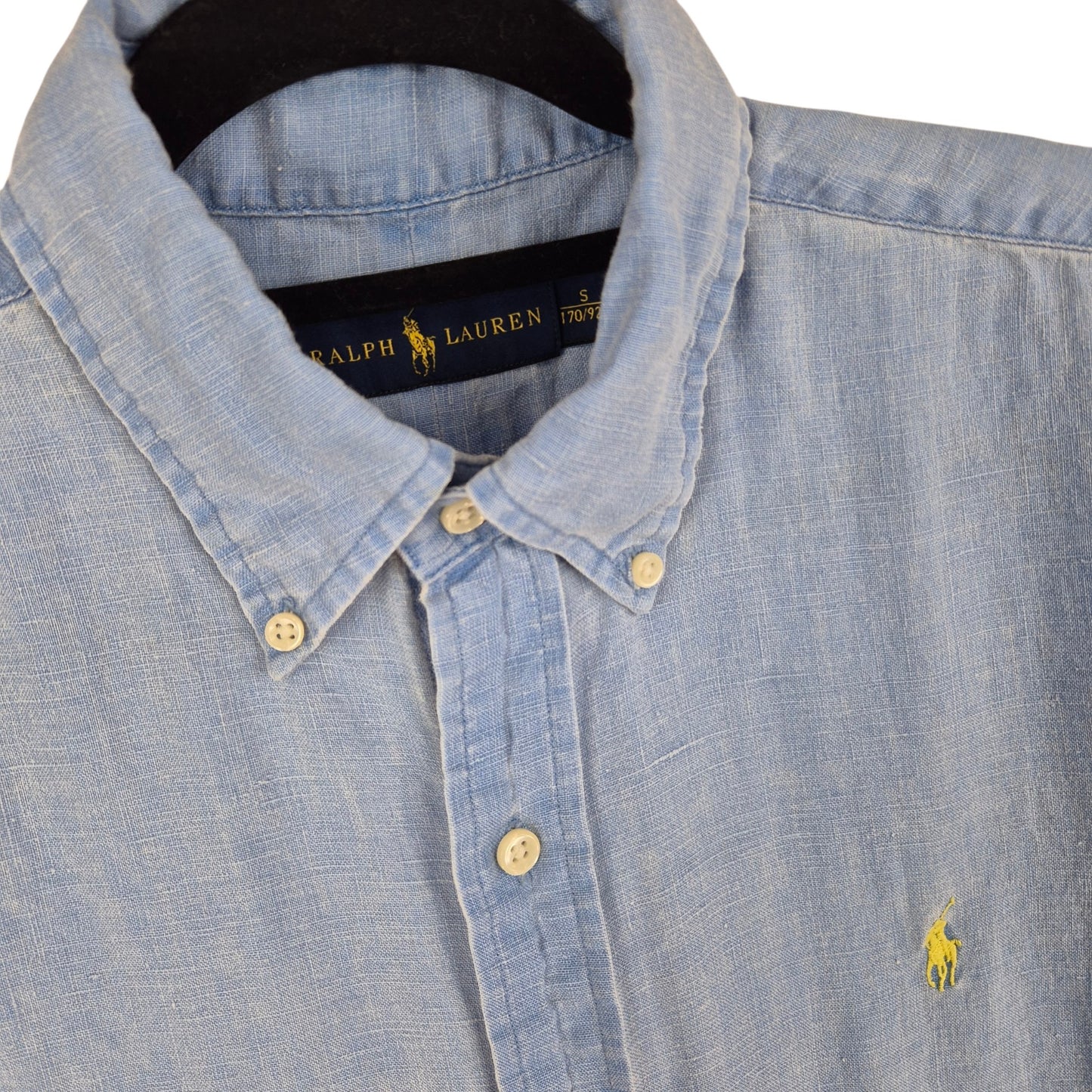 Polo Ralph Lauren Blue Linen Short Sleeve Button Shirt Size S