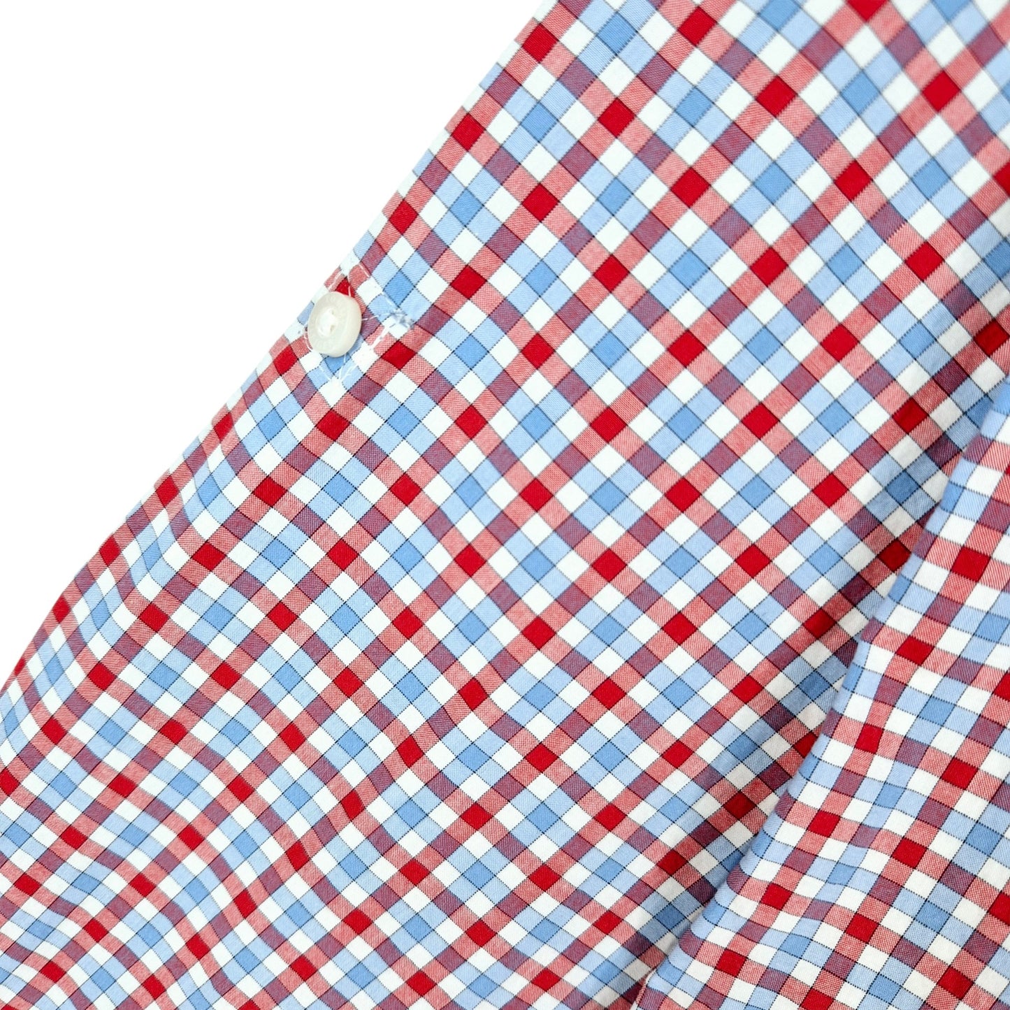 Tommy Hilfiger Womens Red & Blue Checkered Dress Shirt Size L