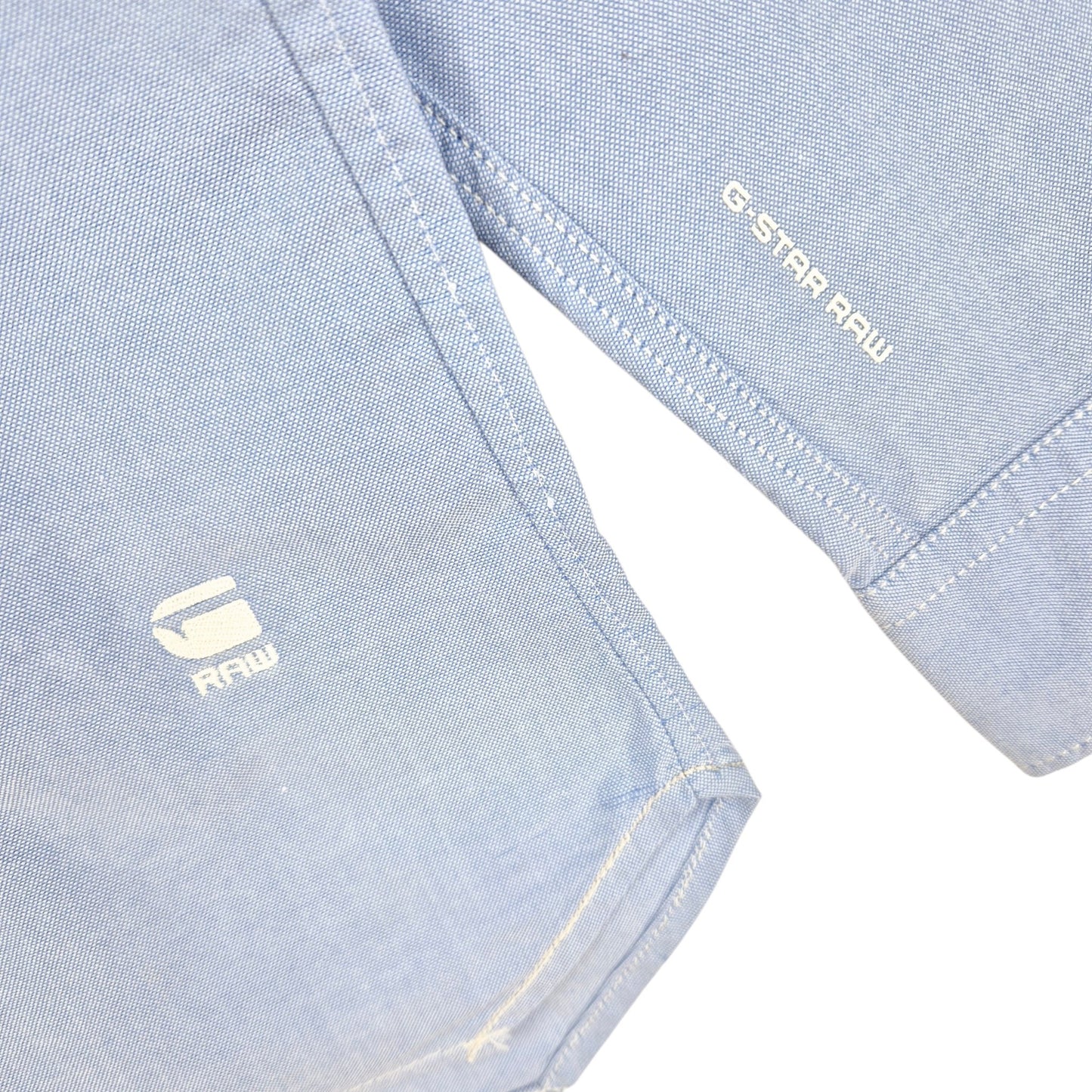 G Star Raw Light Blue Long Sleeve Button Shirt Size XL