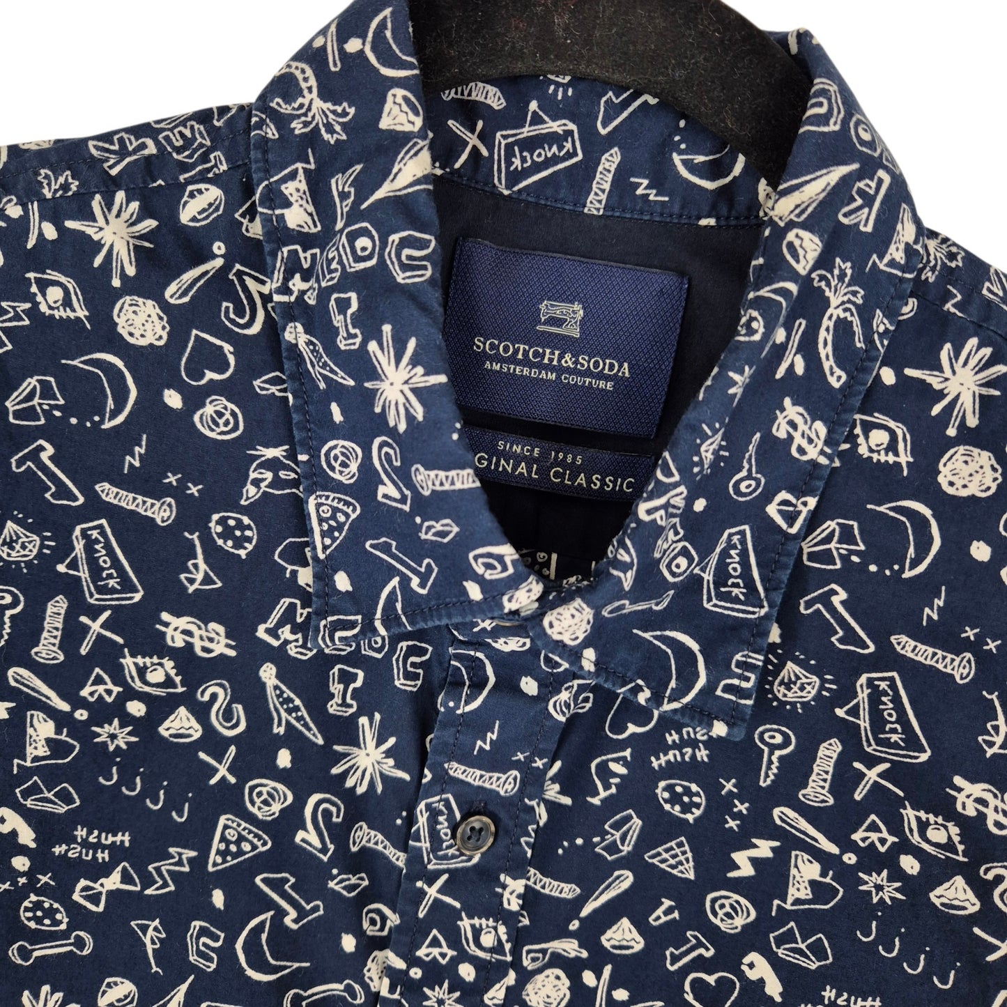 Scotch & Soda Dark Blue Dress Shirt Size M