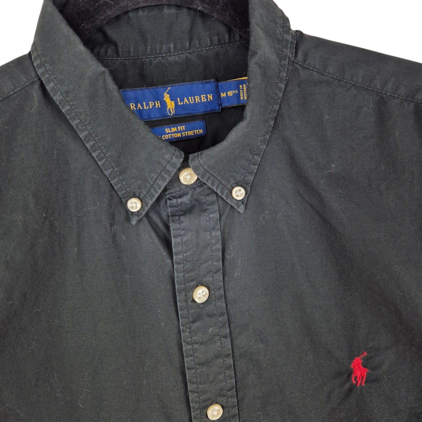 Polo Ralph Lauren Black Slim Fit Dress Shirt Size M