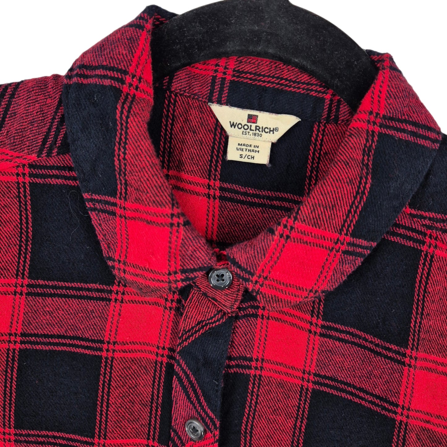 Woolrich M.O.B Womens Red & Black Long Sleeve Button Shirt Size S
