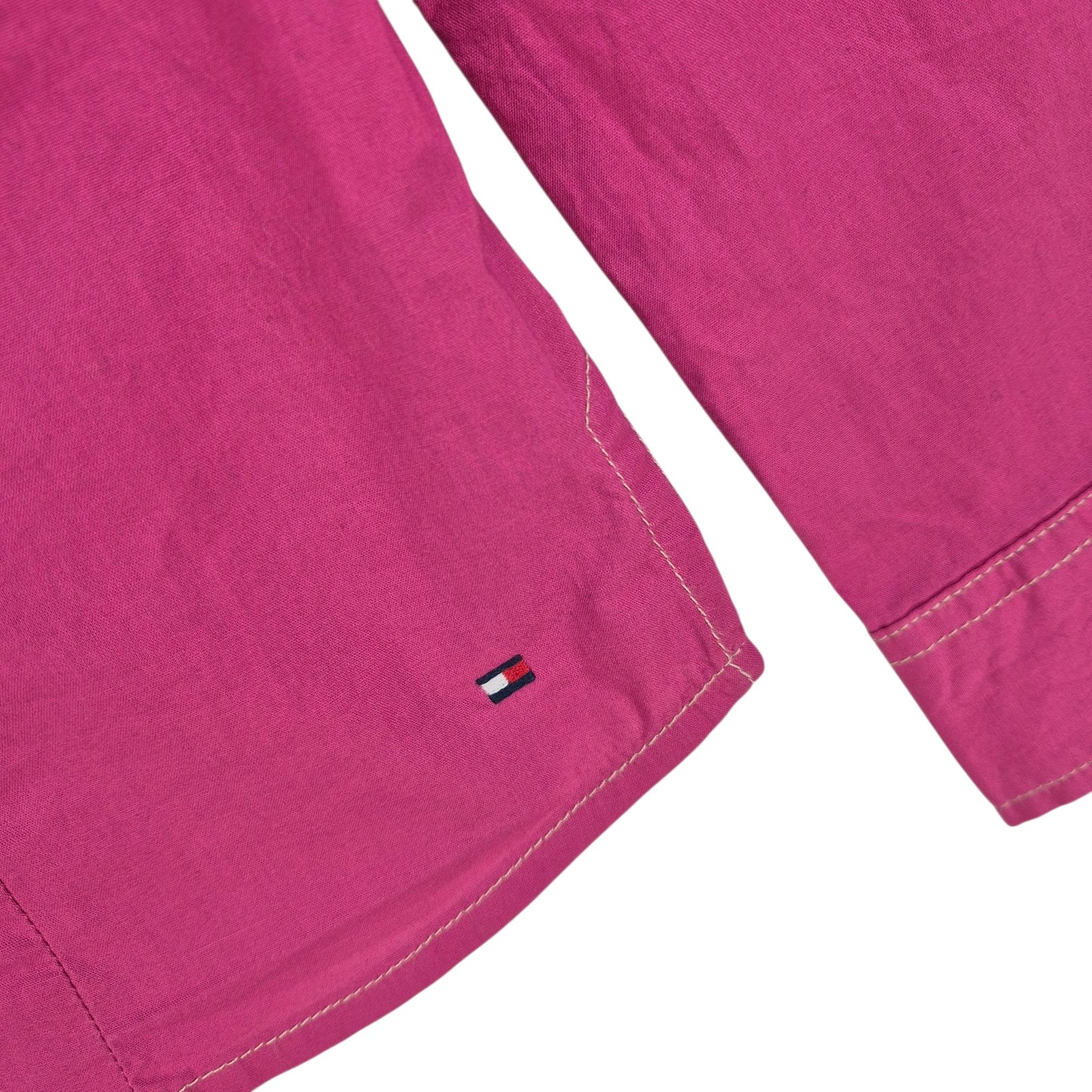 Tommy Hilfiger Womens Pink Long Sleeve Stretch Button Shirt Size S