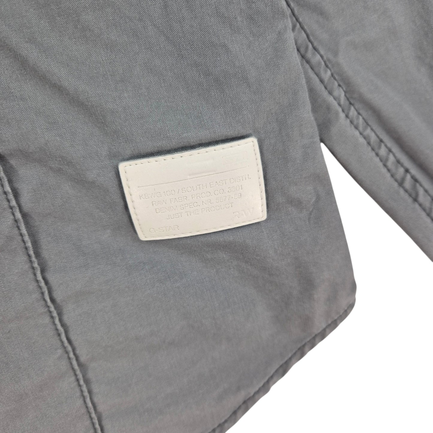 G Star Raw Grey Long Sleeve Button Shirt Size S