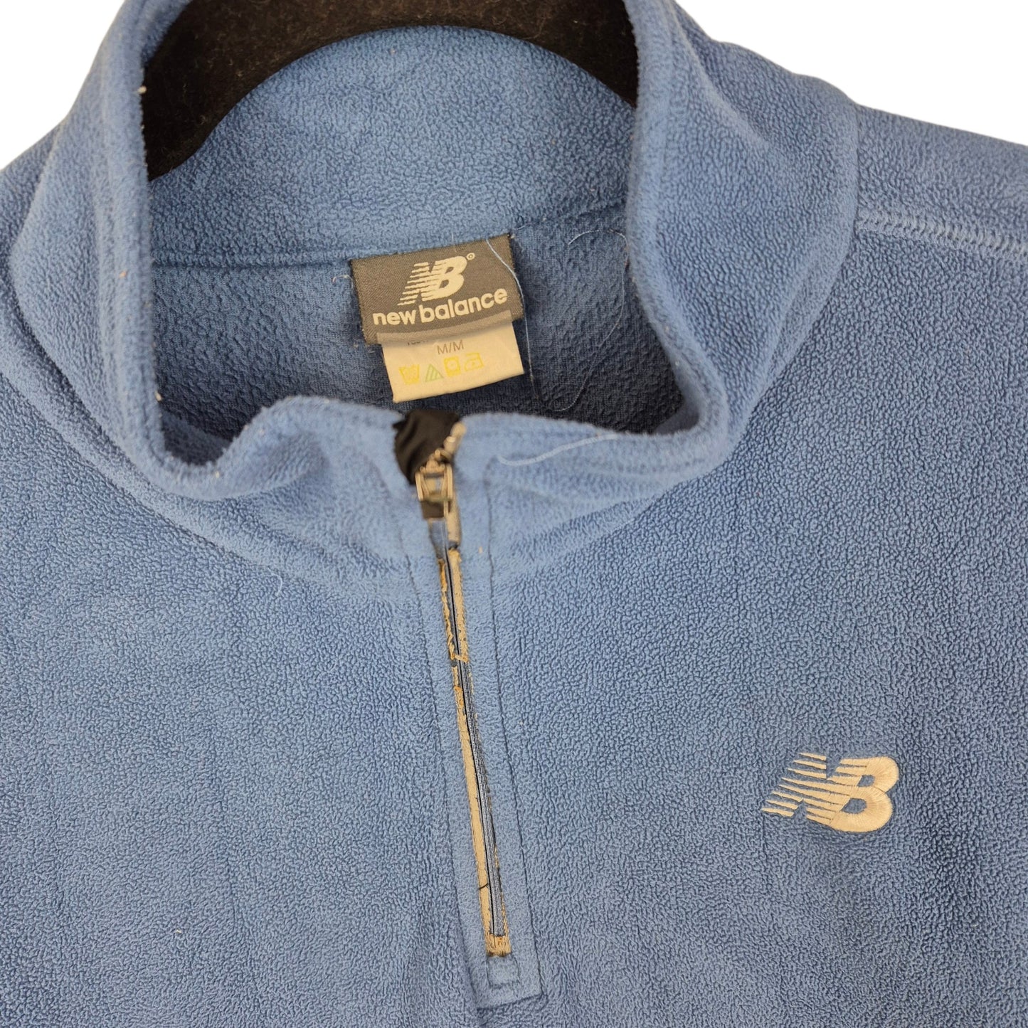New Balance Blue Quarter Zip Fleece Jumper Size M