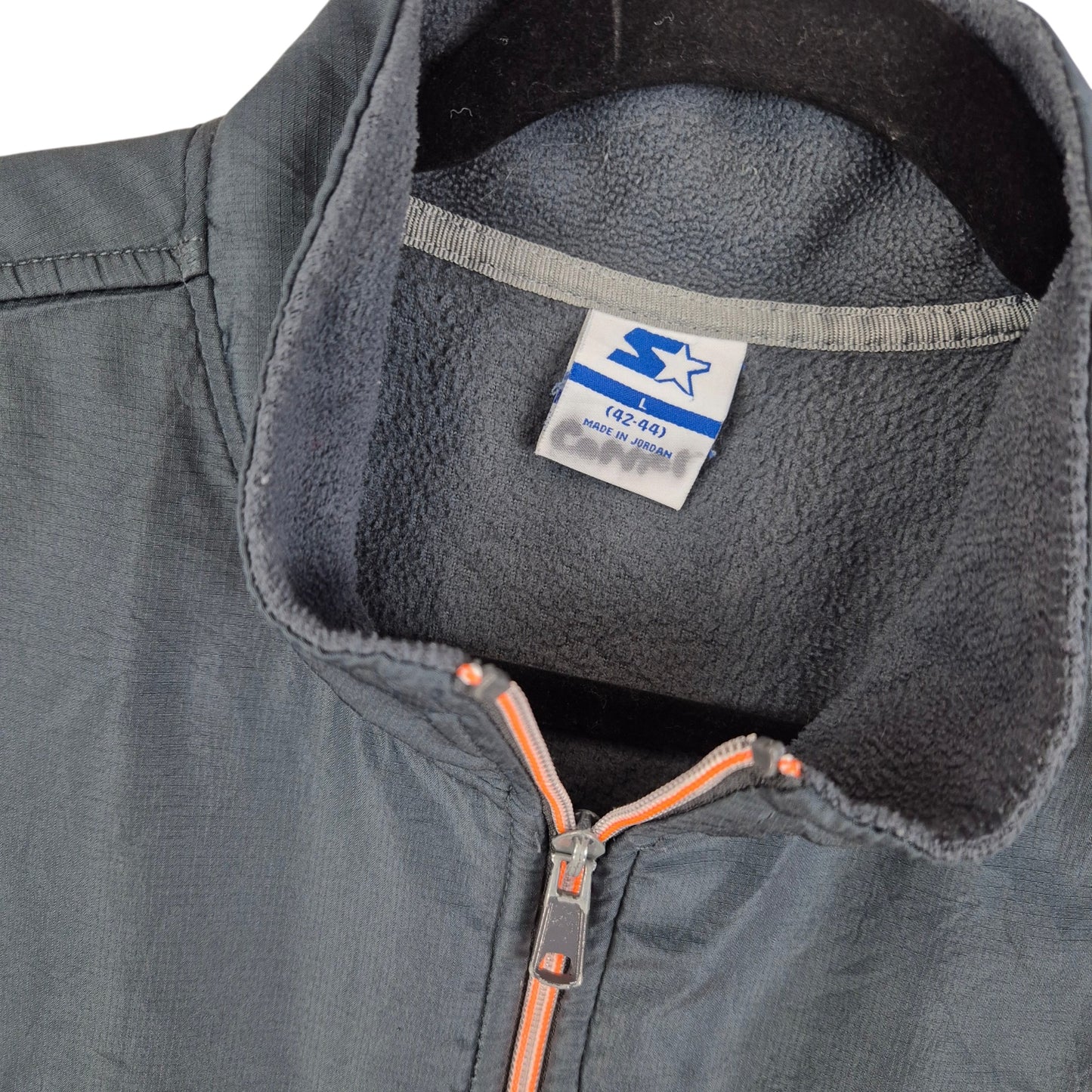 Starter Grey Fleece Zip Jumper Size L