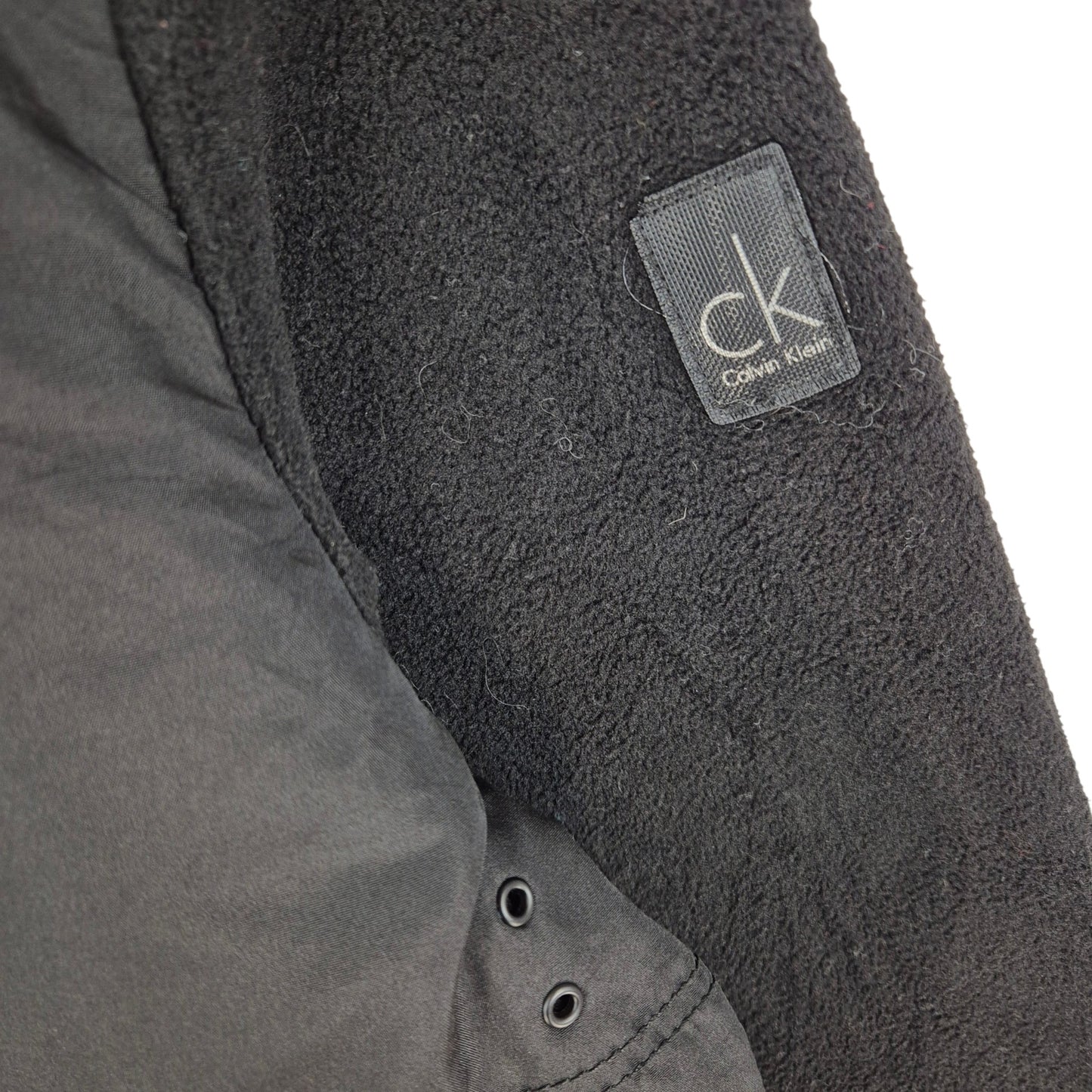 Calvin Klein Black Fleece Zip Jumper Size L