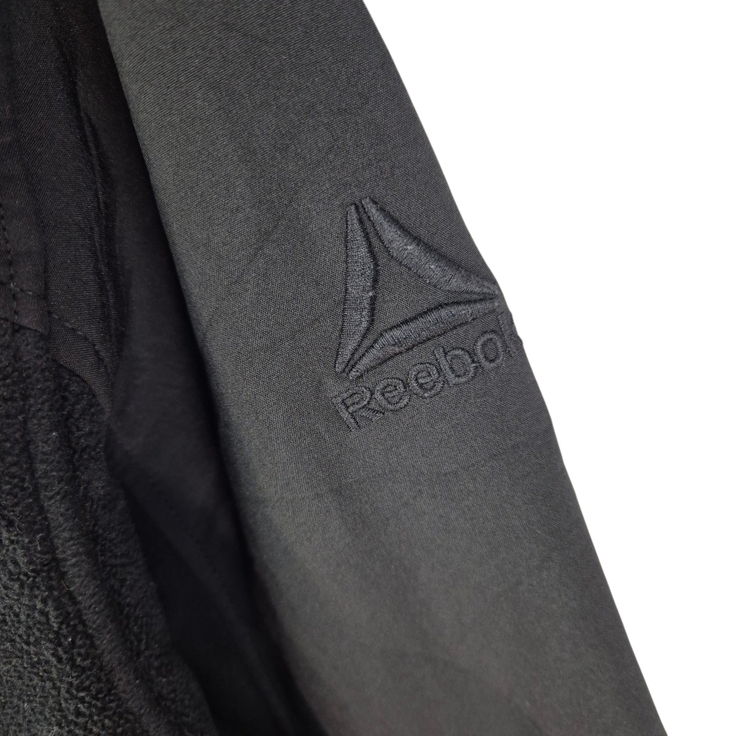 Reebok Black Hooded Fleece Zip Jumper Size L