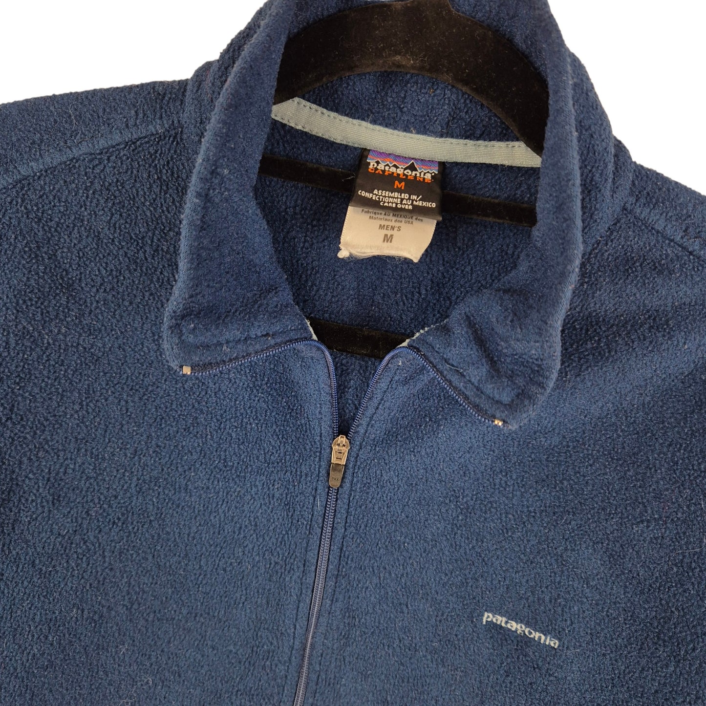 Vintage Patagonia Capilene Dark Blue Quarter Zip Fleece Jumper Size M