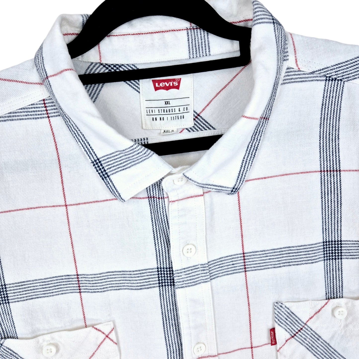Levis White Long Sleeve Button Shirt Size 2XL