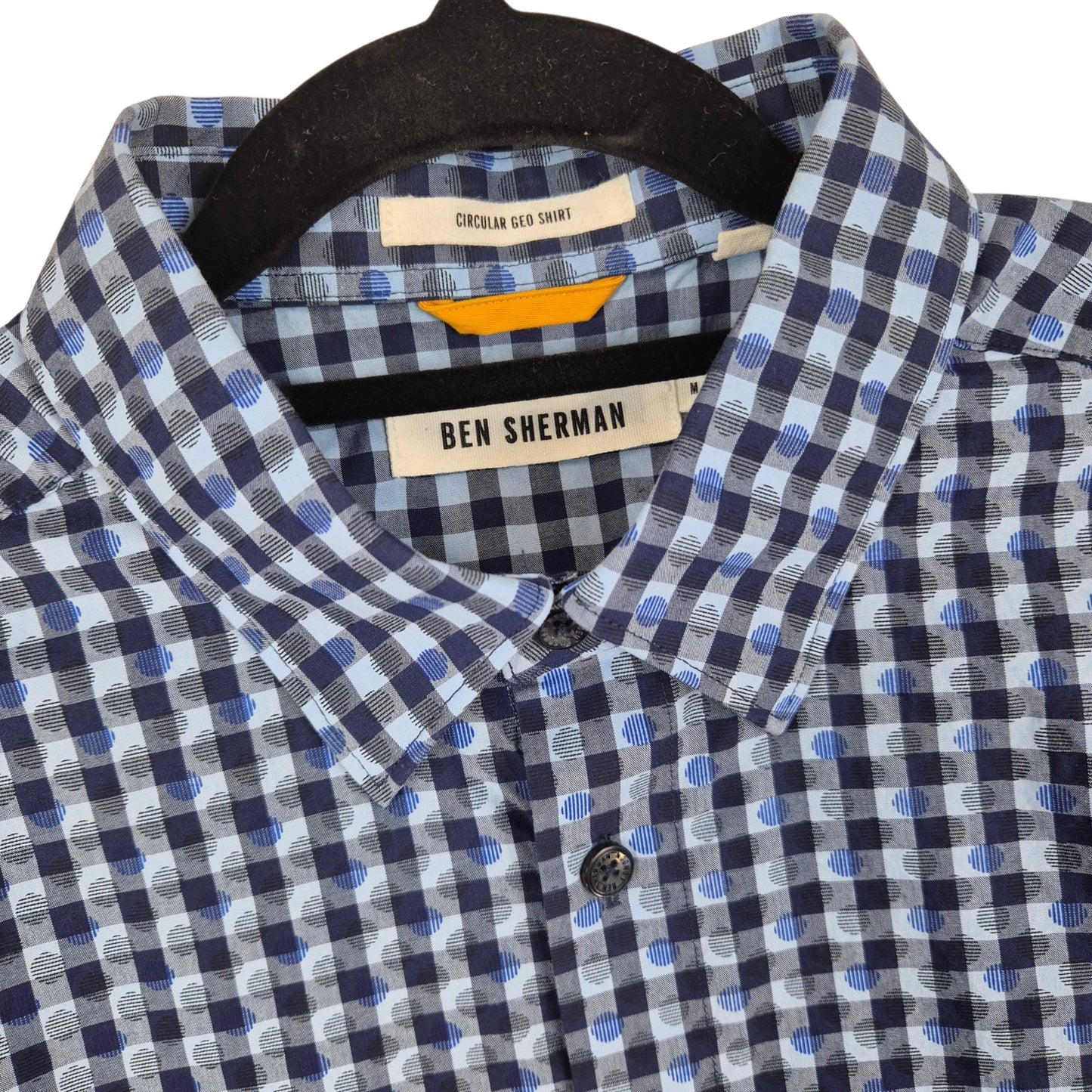 Ben Sherman Blue Checkered Dress Shirt Size M