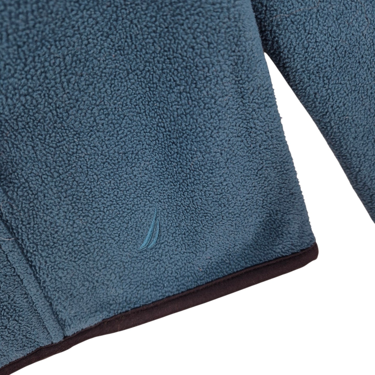 Nautica Womens Aqua Blue Fleece Zip Jumper Size L
