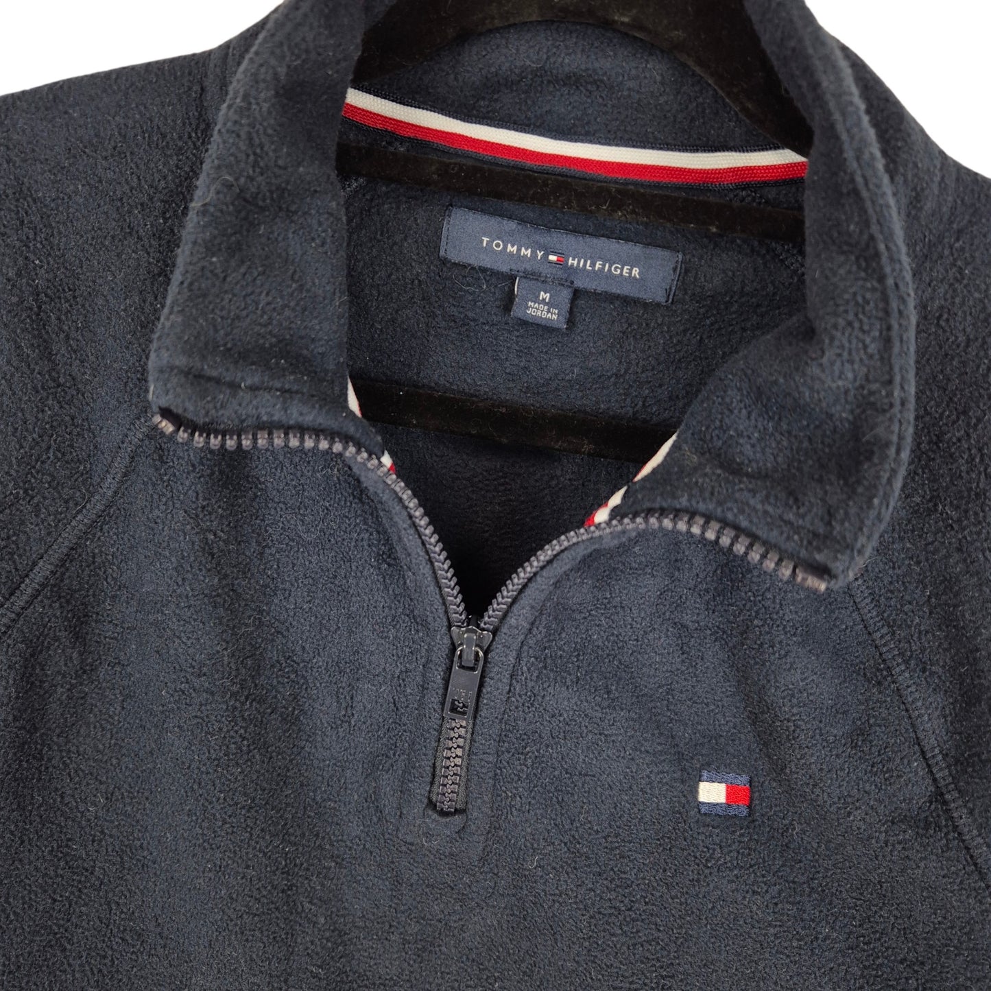 Tommy Hilfiger Dark Blue Quarter Zip Fleece Jumper Size M