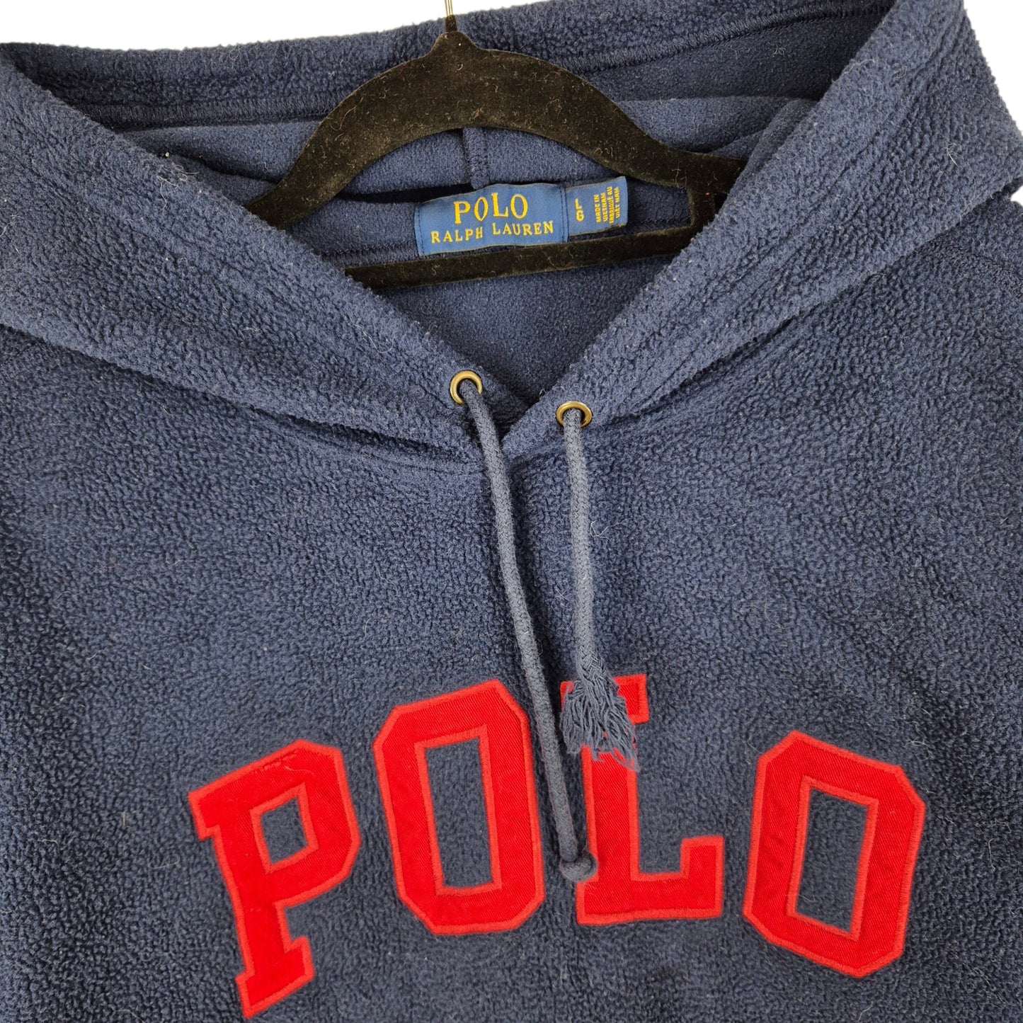 Polo Ralph Lauren Dark Blue Embroidered Fleece Hoodie Size L