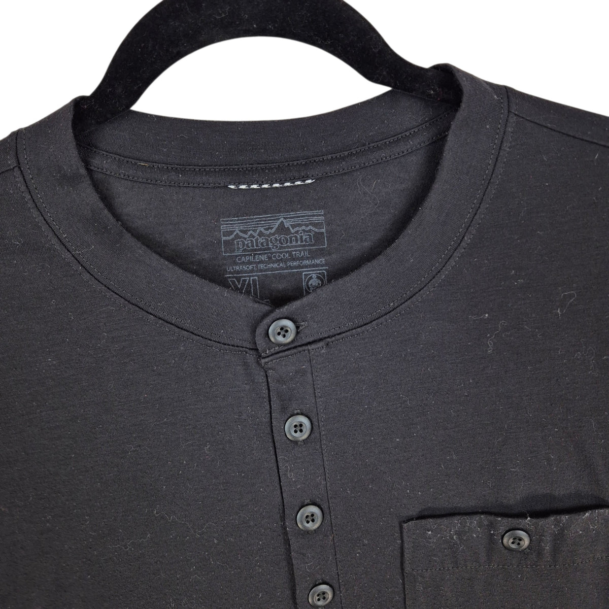 Patagonia Black Polyester Polo Shirt Size XL