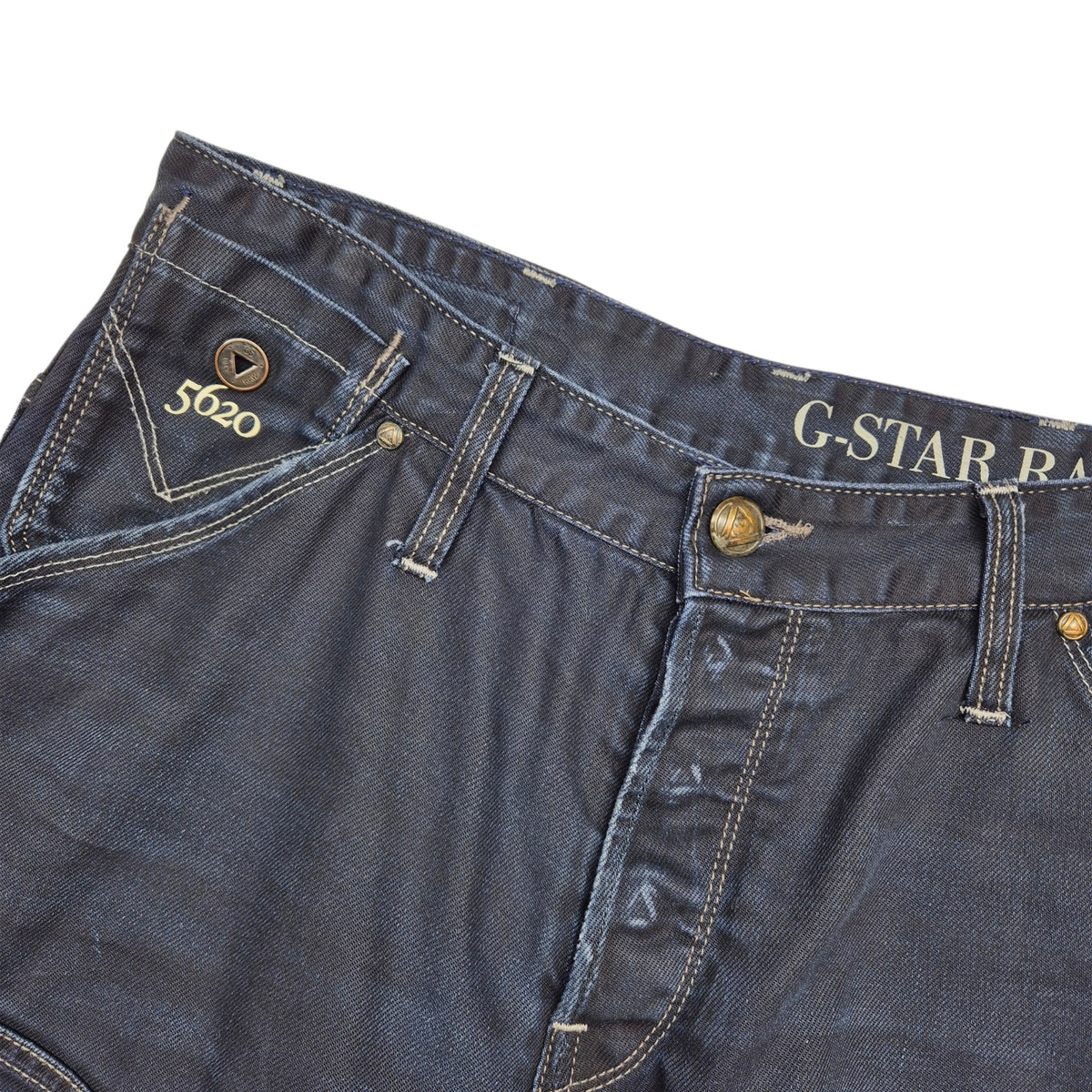 Vintage G Star Raw Jeans Dark Blue Heavy Cargo Denim W32