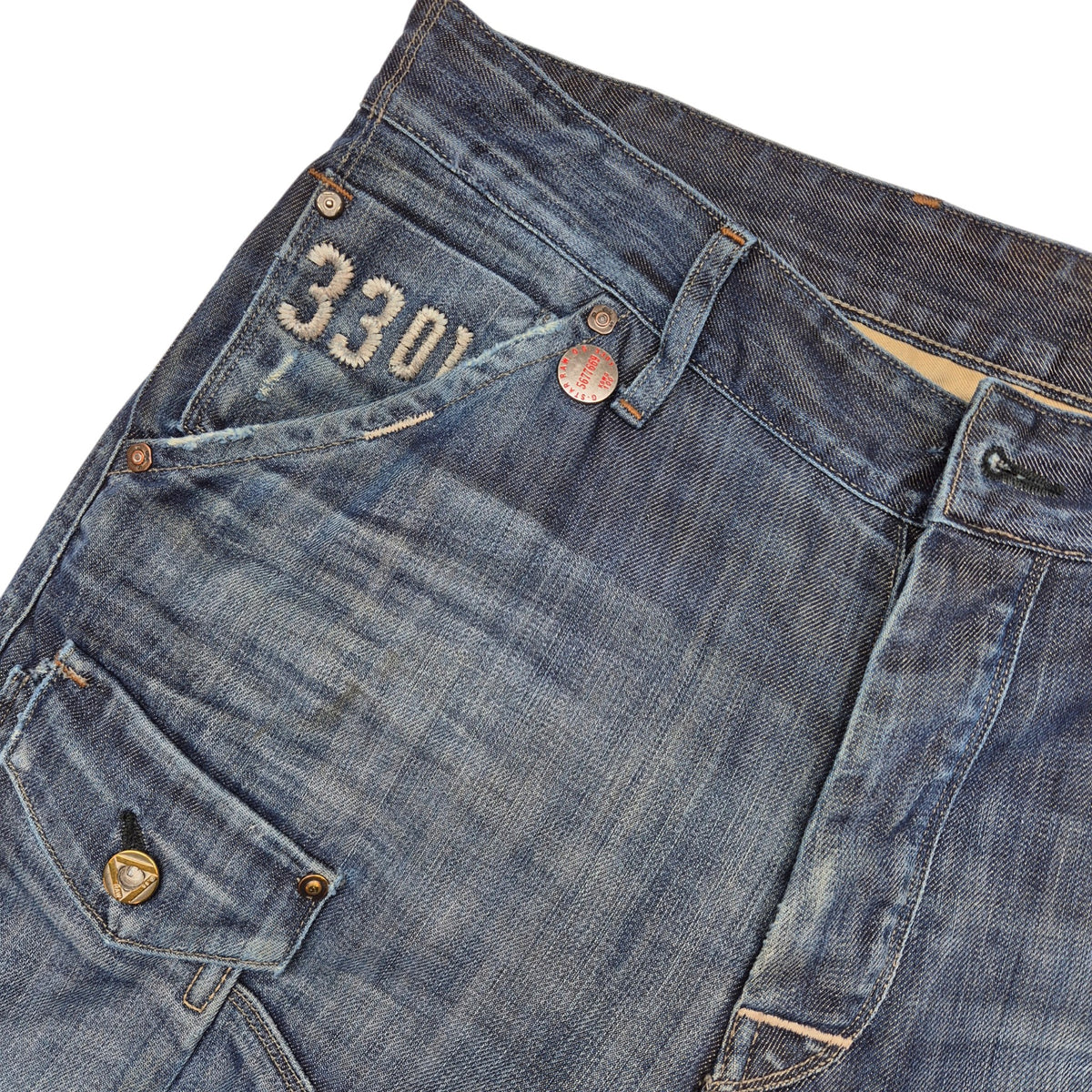 G Star Raw Jeans Dark Blue Extra Heavy Cargo Denim W