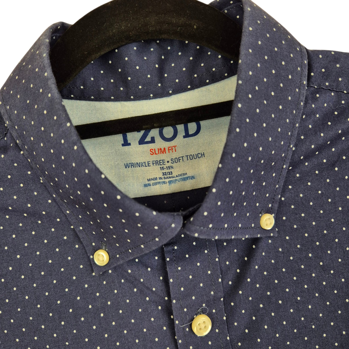 Izod Dark Blue Slim Fit Dress Shirt Size L