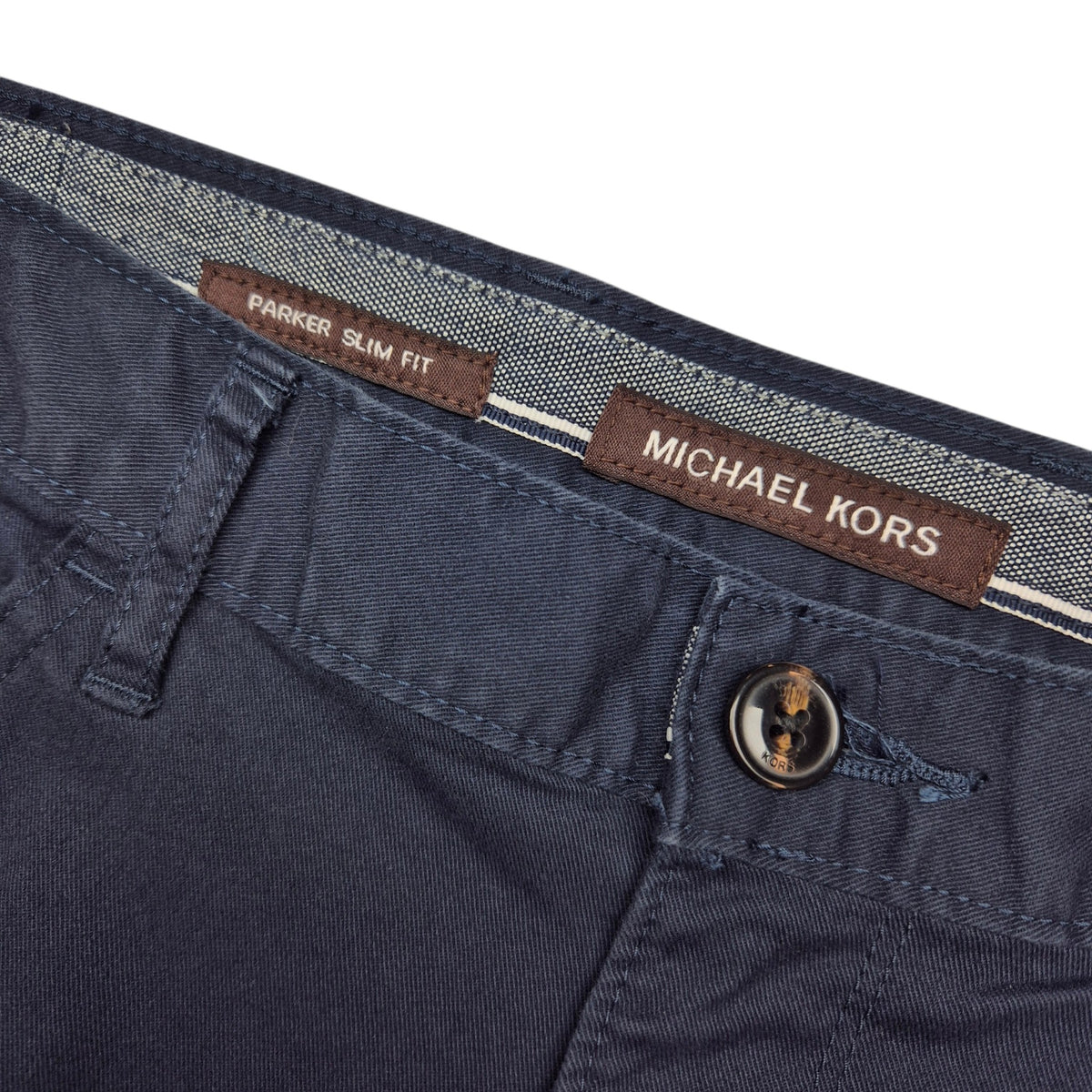 Michael Kors Dark Blue Parker Slim Fit Chino Pants W33
