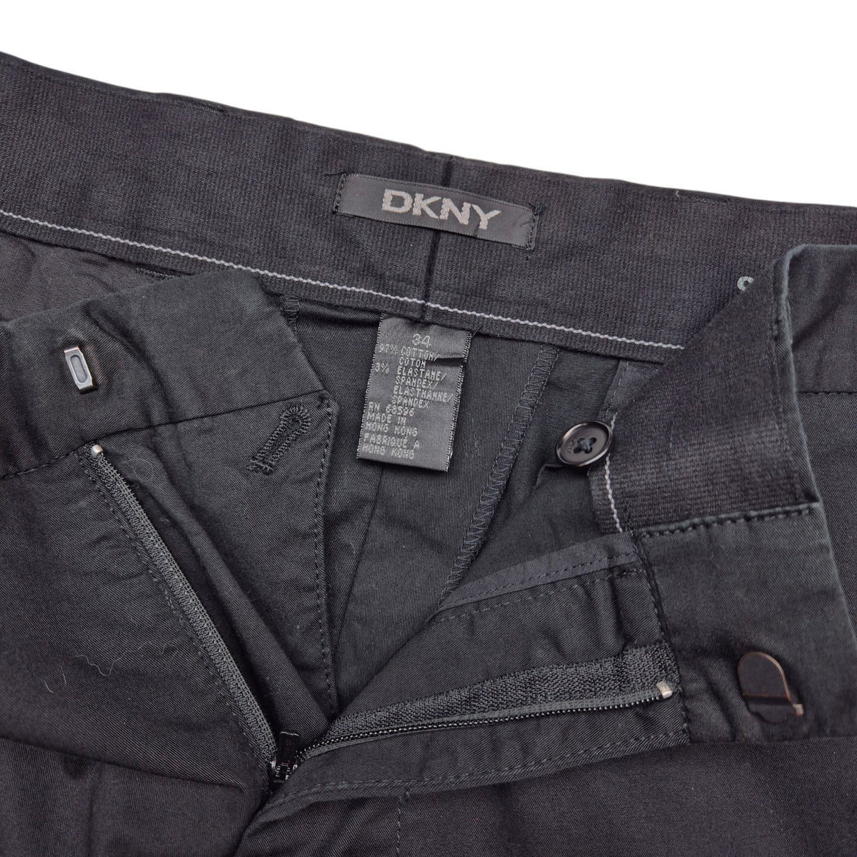 Vintage DKNY 90's Black Chelsea Fit Chino Pants W34