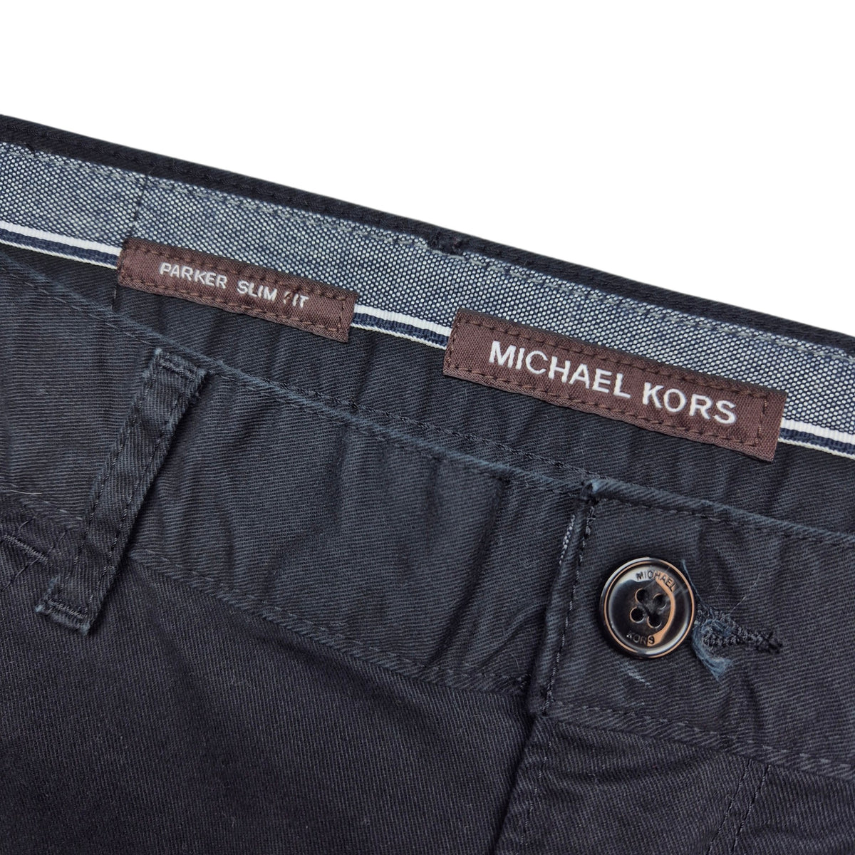 Michael Kors Black Parker Slim Fit Chino Pants W33