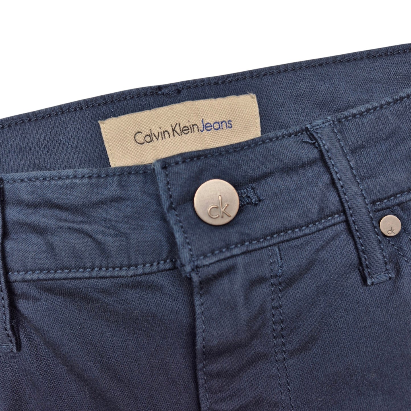 Calvin Klein Jeans Womens Dark Blue Ankle Skinny Pants W29