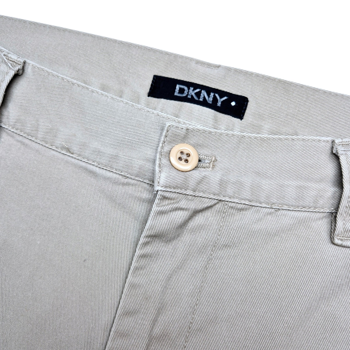 Vintage DKNY 90's Cream Brown Chino Pants W33