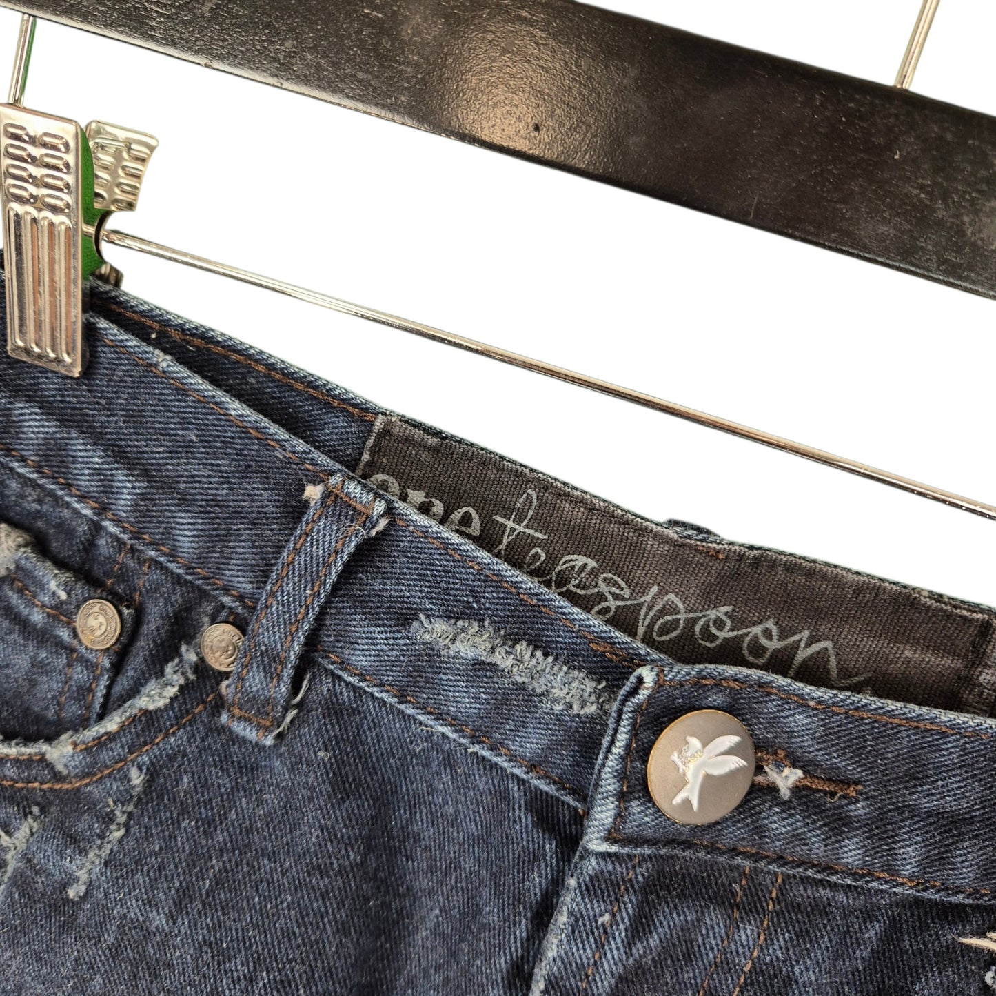 One Teaspoon Womens Dark Blue Denim Shorts W31