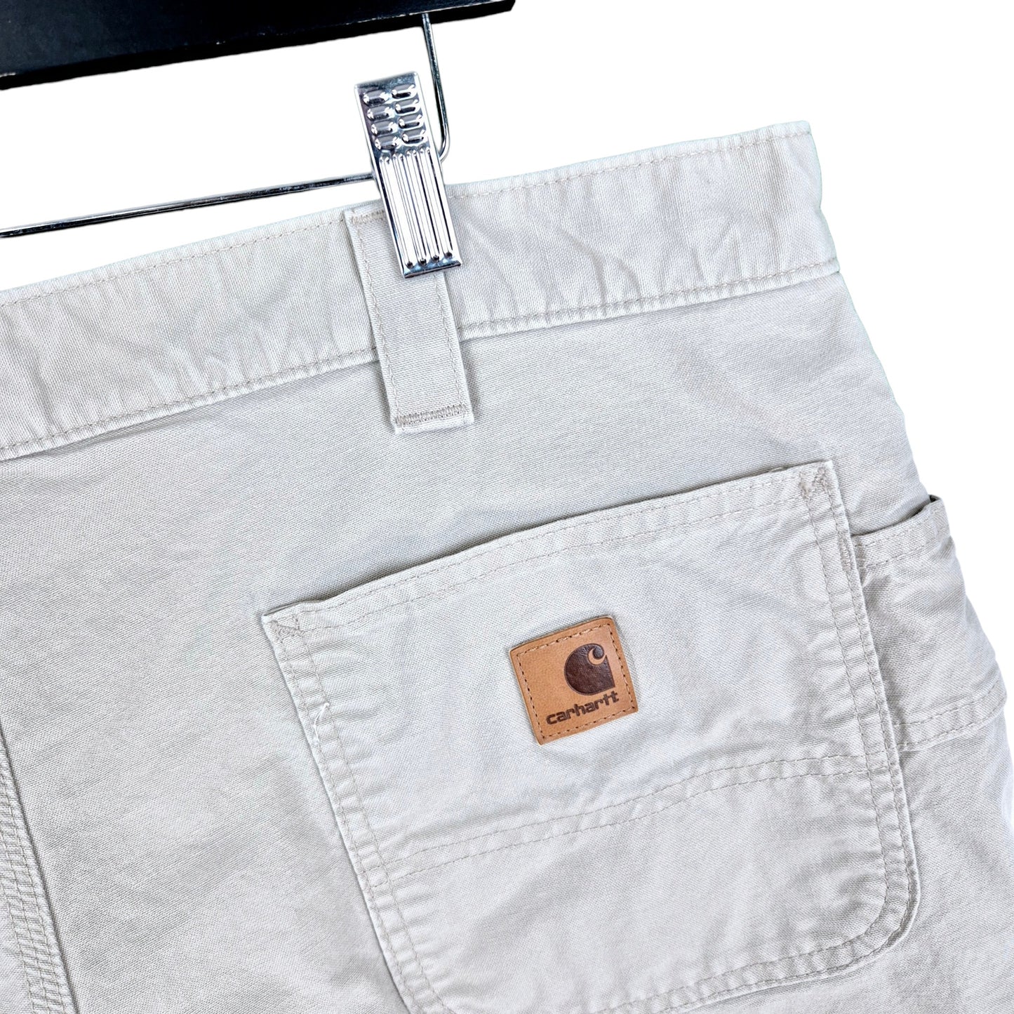 Vintage Carhartt 90's Light Brown Canvas Carpenter Shorts W40