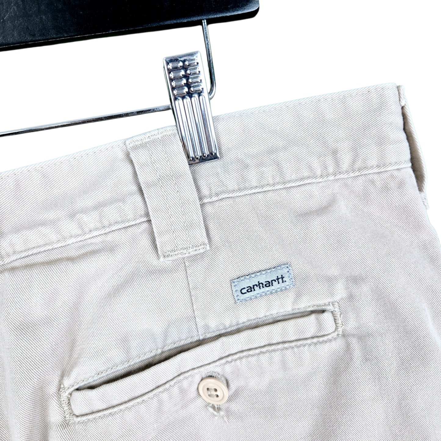 Vintage Carhartt 90's Cream Brown Chino Shorts W40