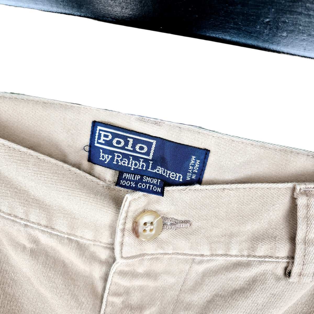 Vintage Polo Ralph Lauren 90's Brown Philip Chino Shorts W36
